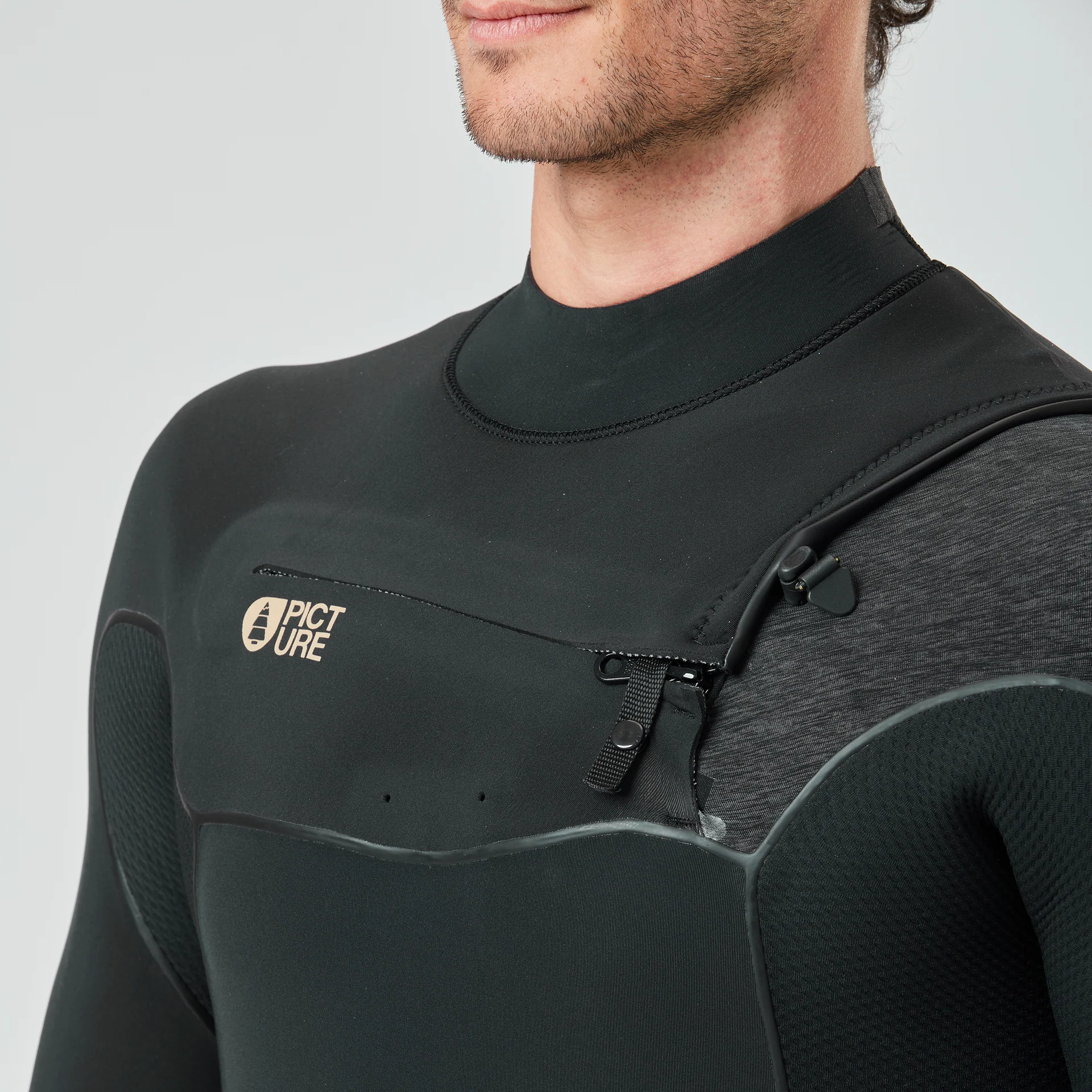 4/3mm Dome Front Chest Zip Fullsuit - Black - Image 4