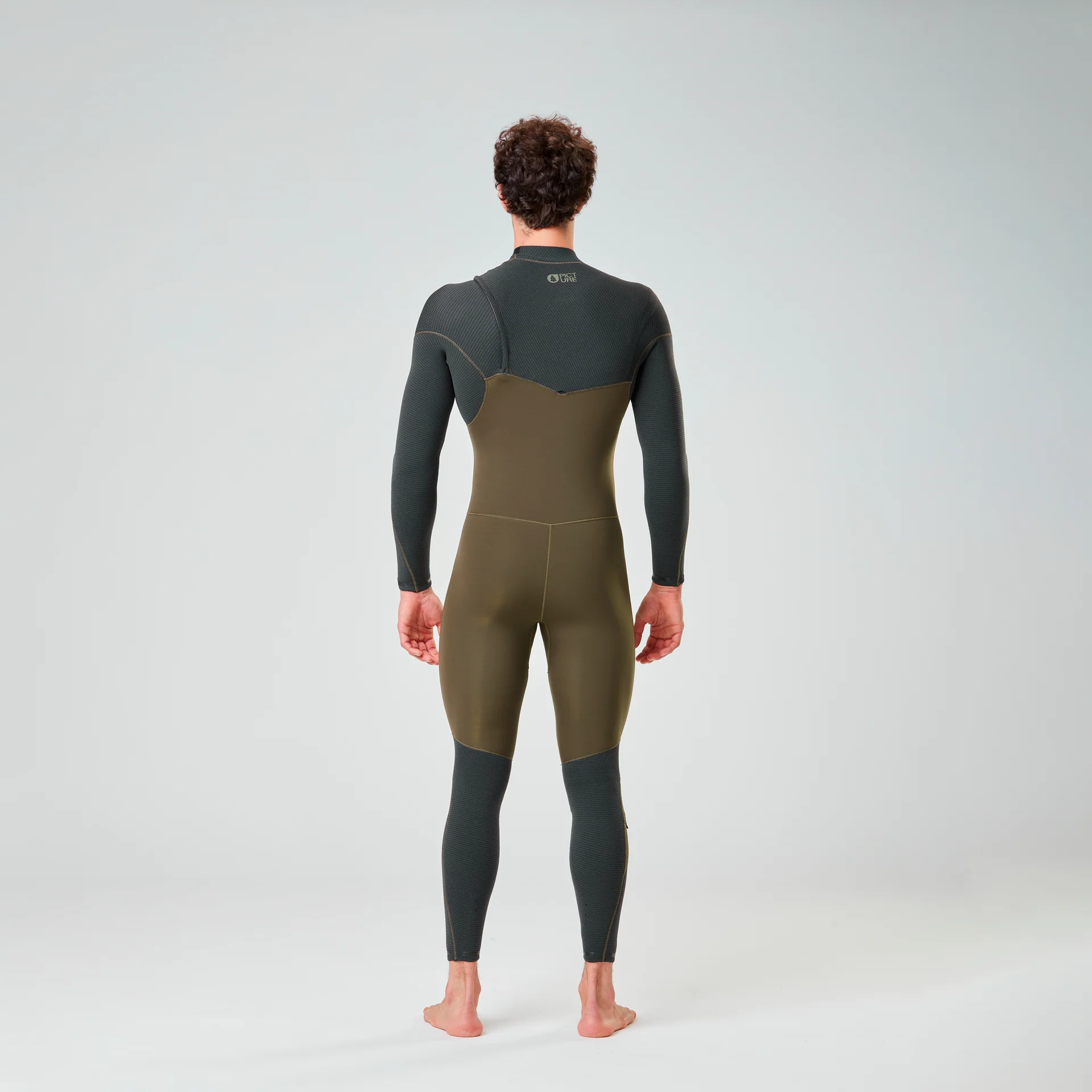 4/3mm Equation Flex Skin Front Chest Zip Fullsuit - Dark Army Green - Image 3