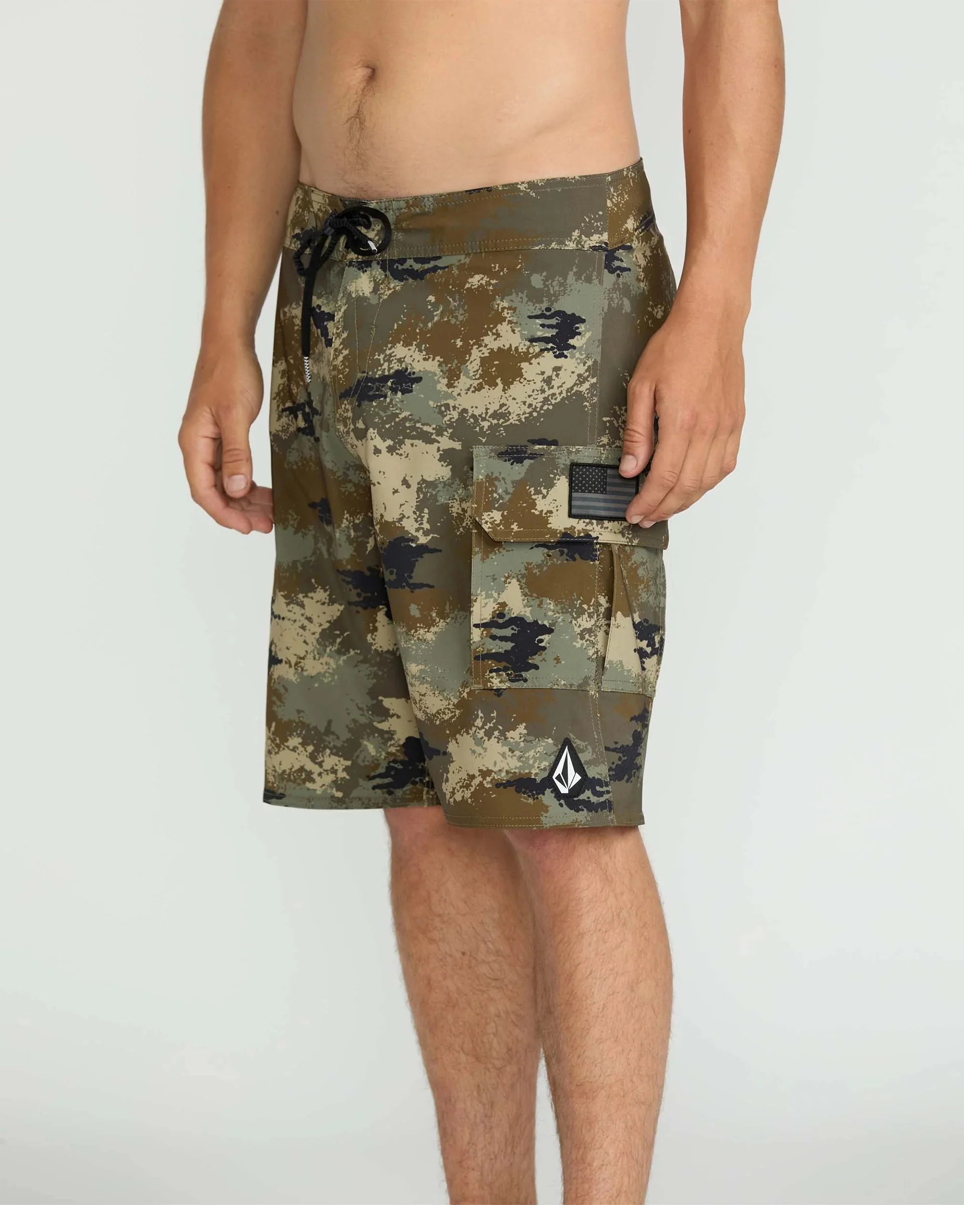4Th Preemo Mod 20" Boardshorts - Green Combo - Image 4