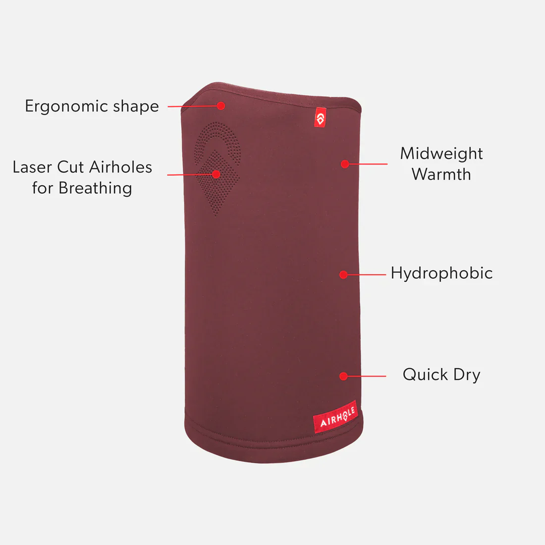 Airtube Ergo Laser Polar Fleece - Maroon - Image 2