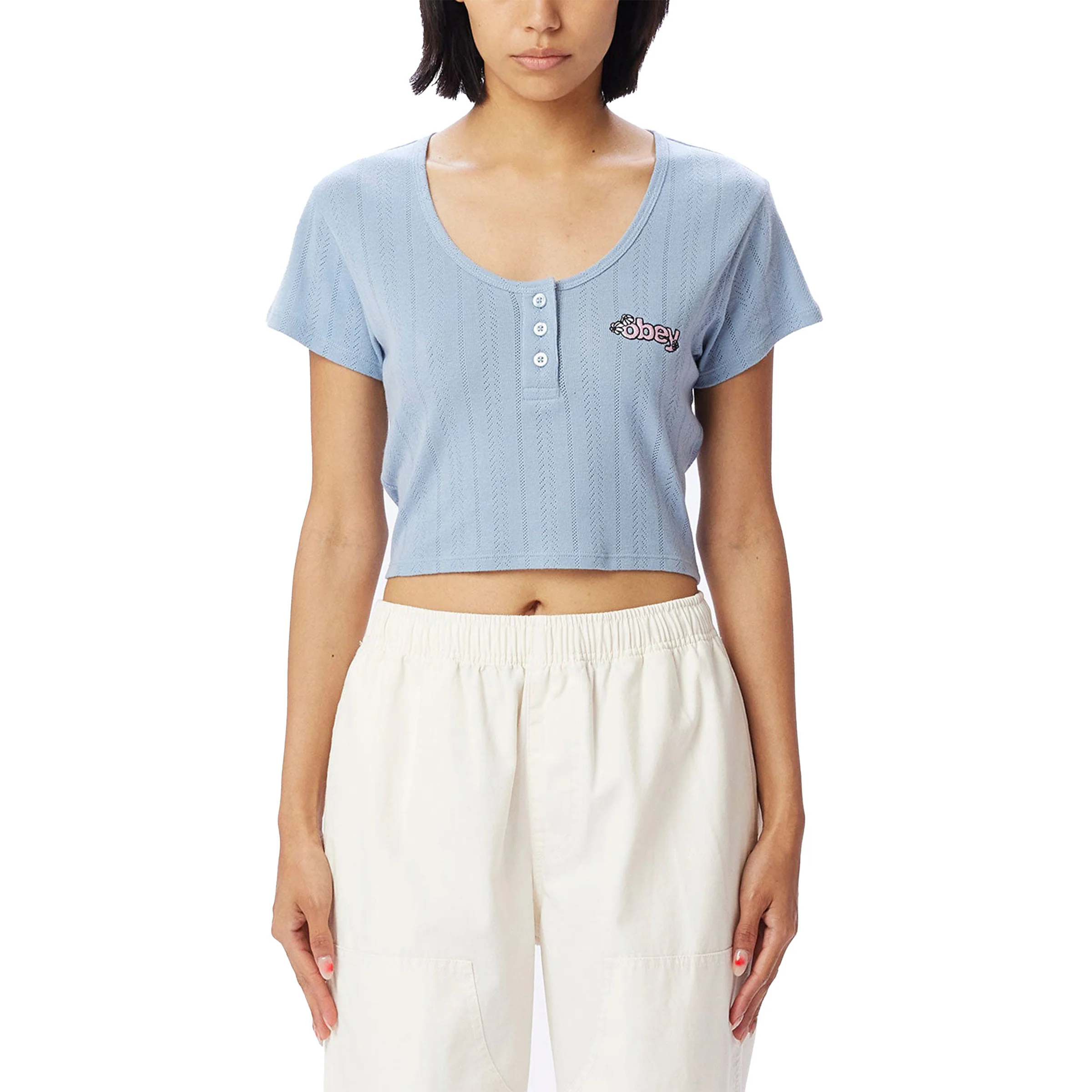Alina Baby Placket S/S T-Shirt - Image 2