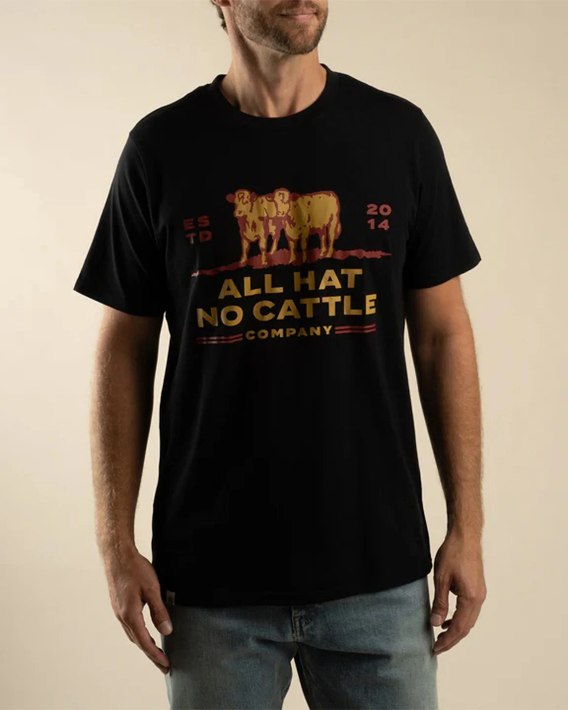 All Hat No Cattle S/S T-Shirt - Black - Image 2