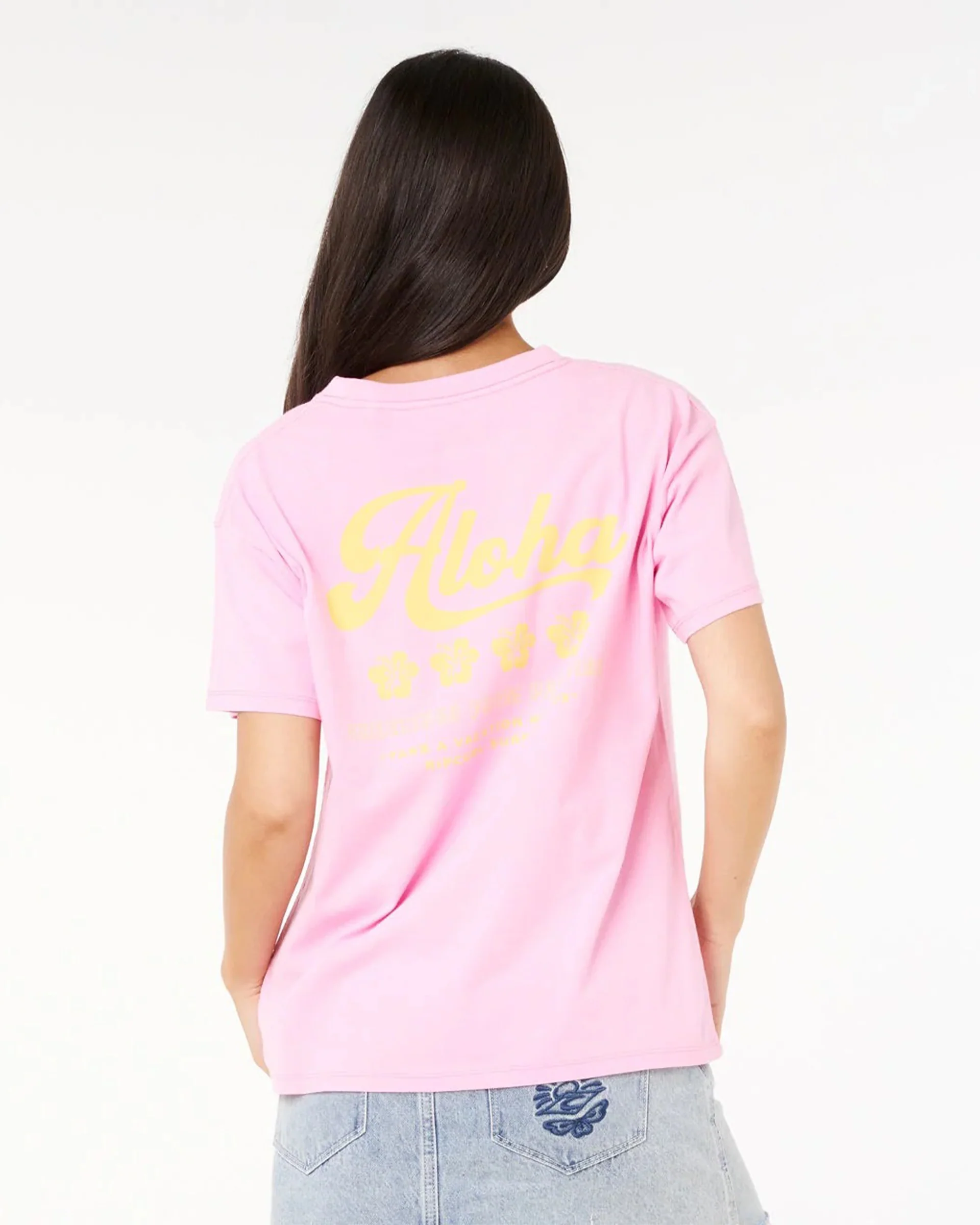 Aloha Relaxed Tee - Pastel Pink - Image 3