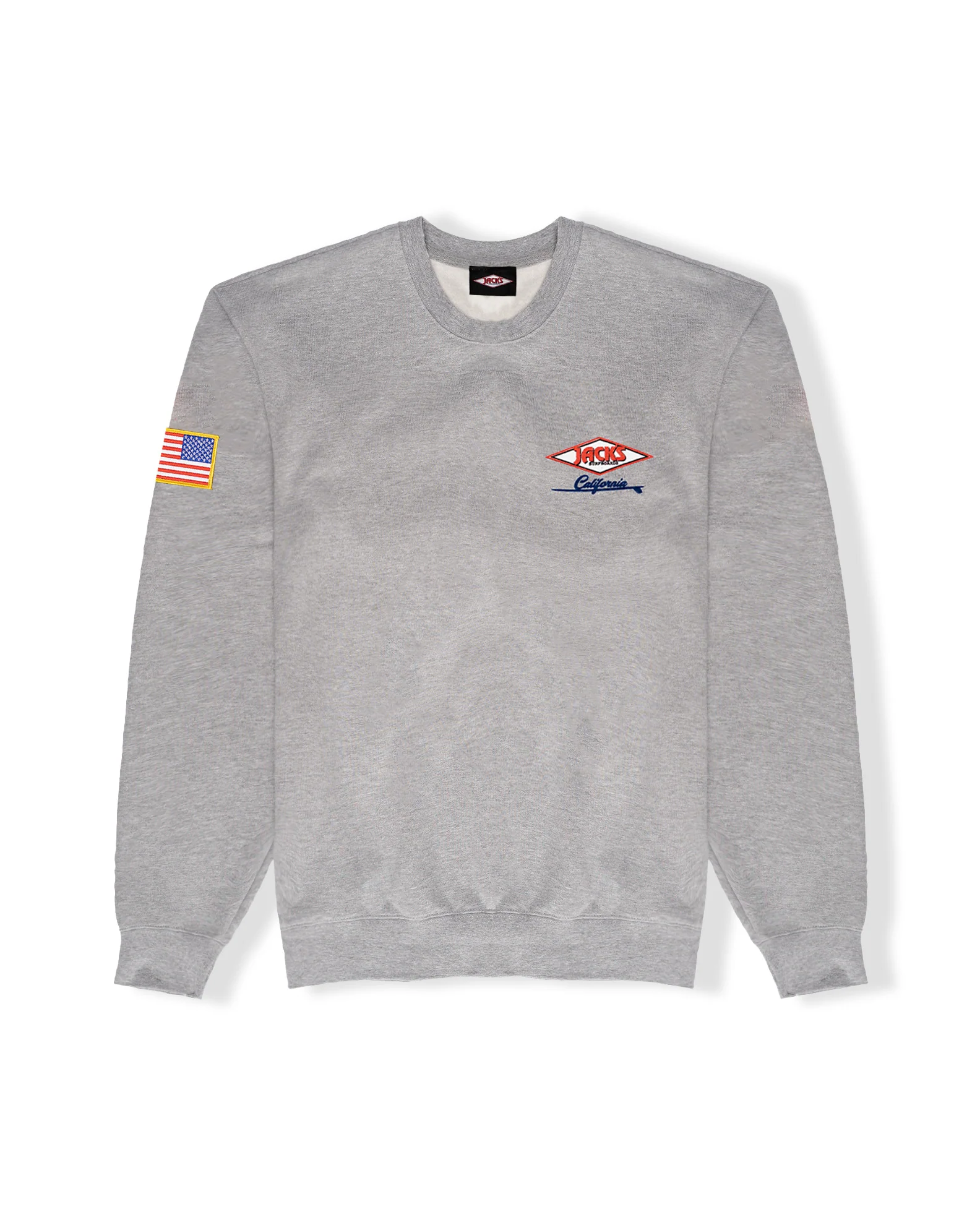 American Diamond Patch Crewneck Sweatshirt - Heather Gray - Image 2
