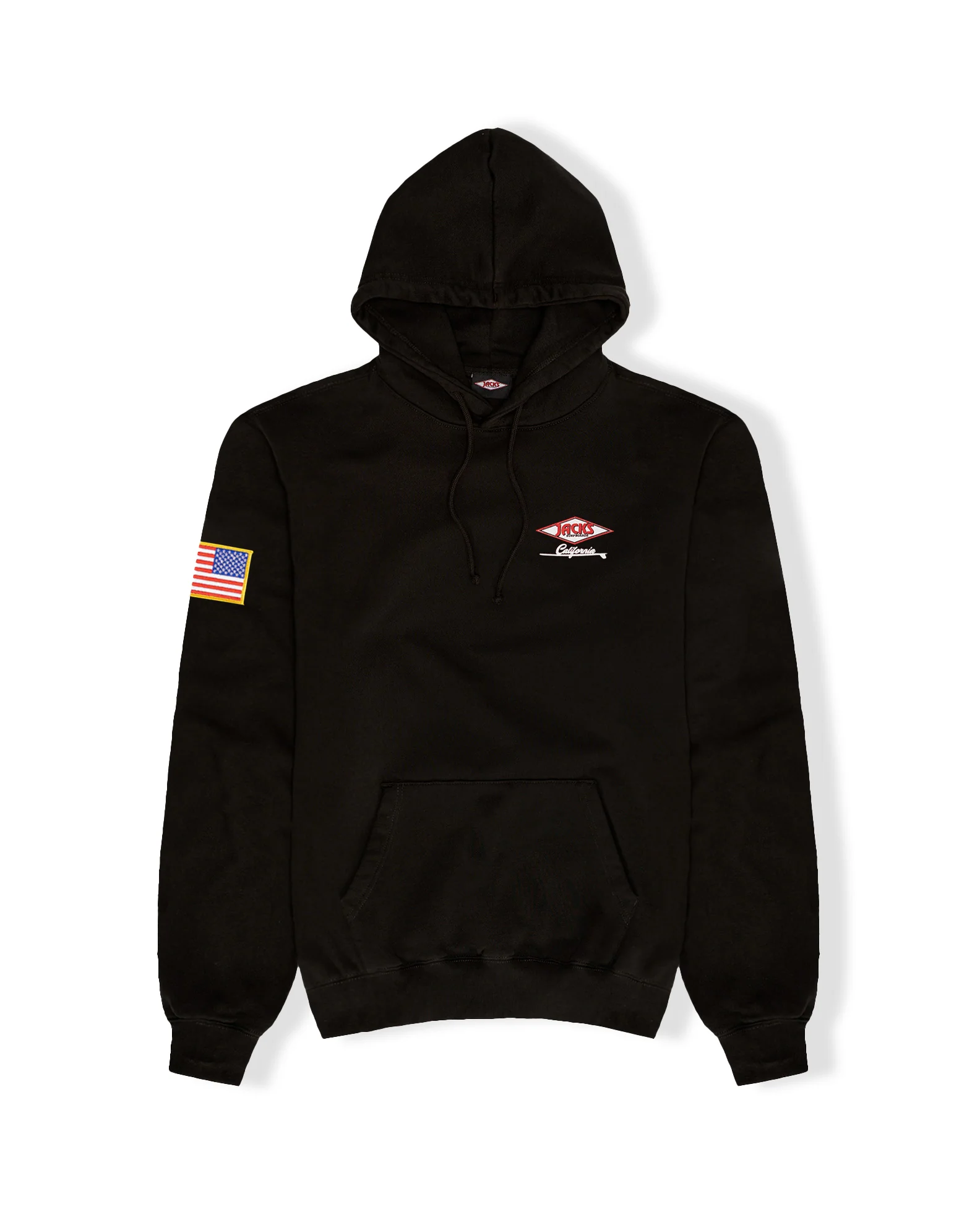American Diamond Patch Pullover Hoodie - Black - Image 2