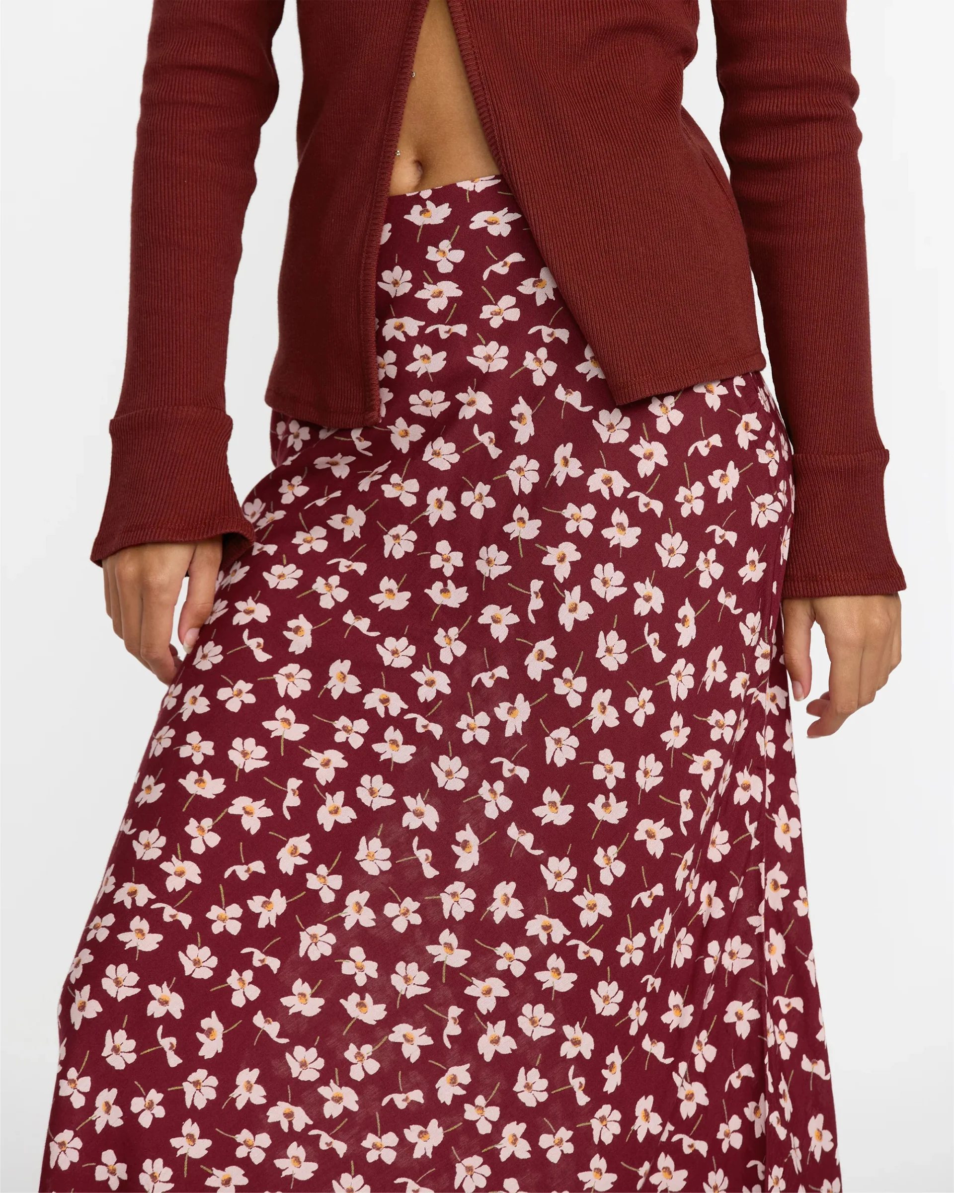Annika Midi Skirt - Cranberry - Image 3