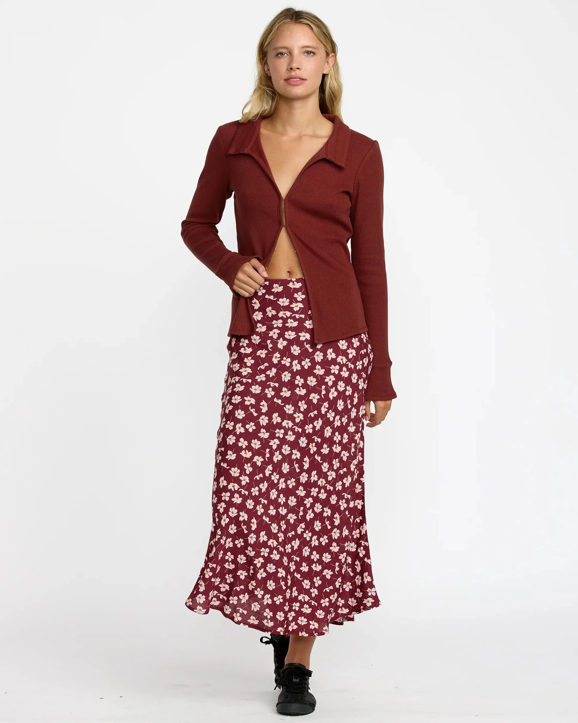 Annika Midi Skirt - Cranberry - Image 6