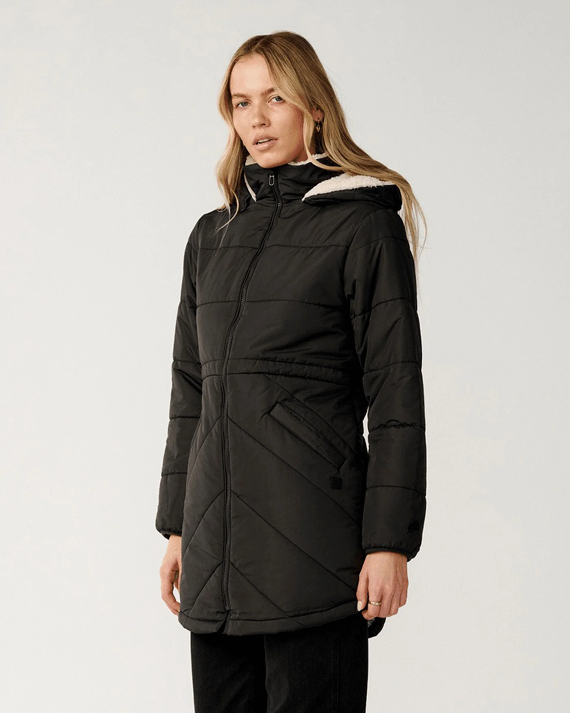 Anti-Series Anoeta Long Line Jacket - Washed Black - Image 2