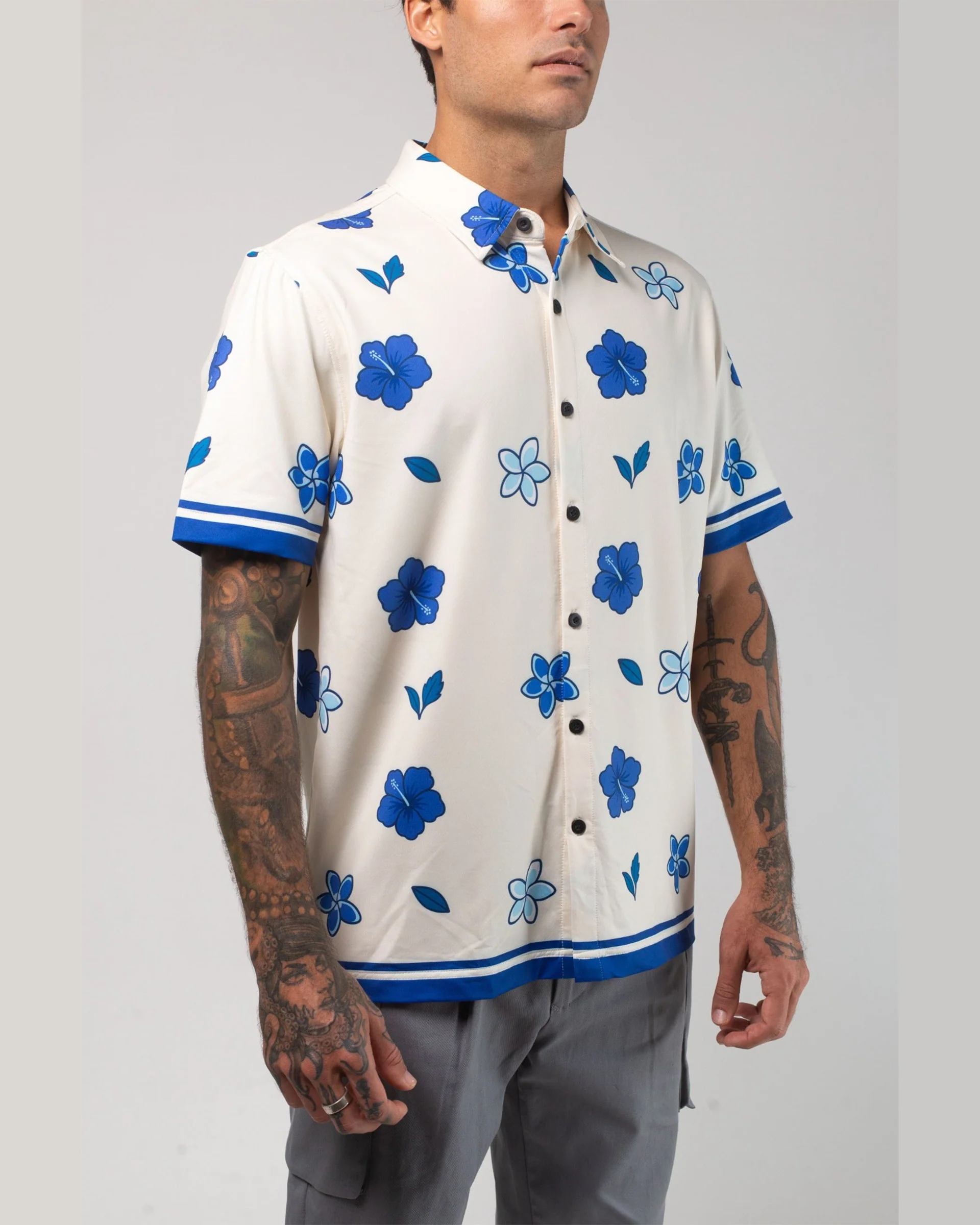 Aqua Terra Floral Dream Tech Button Up - Sand Multi - Image 5