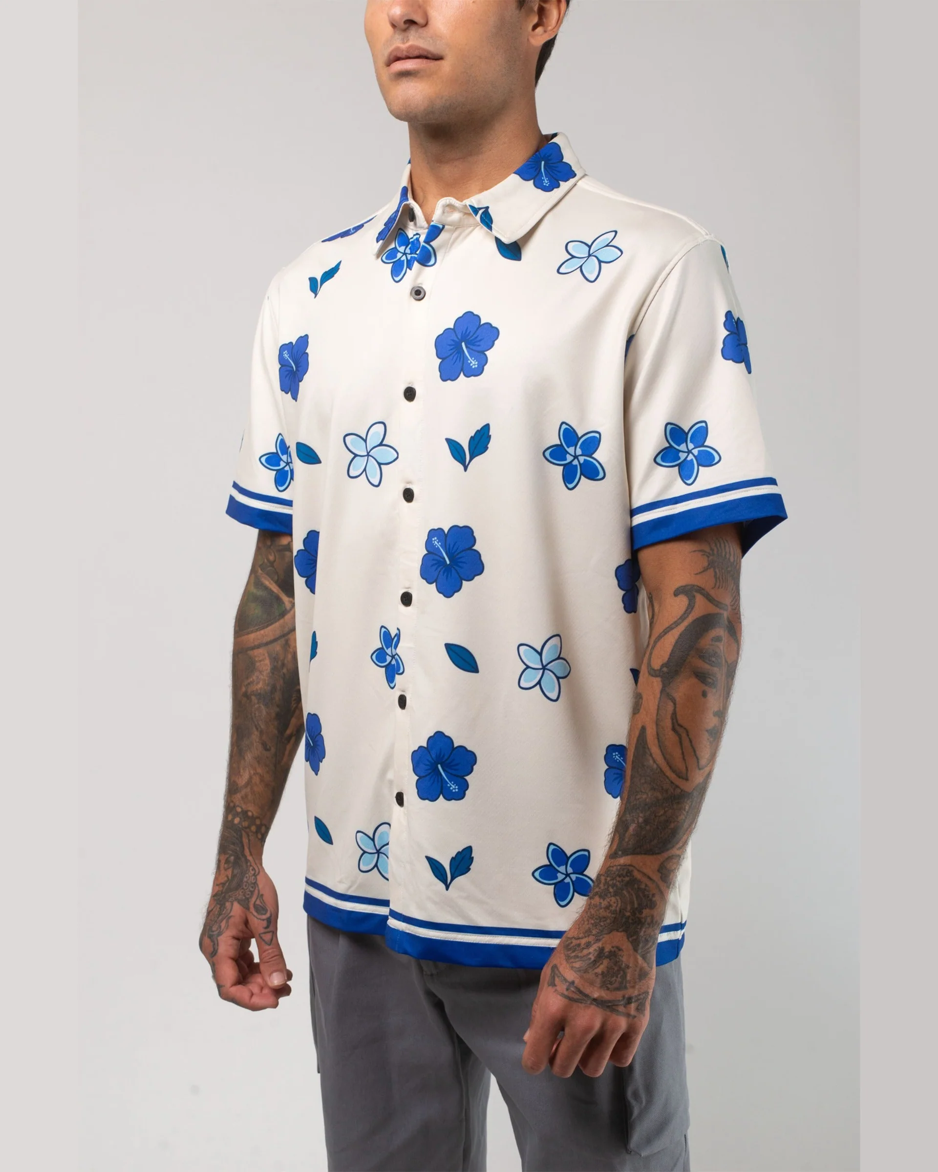 Aqua Terra Floral Dream Tech Button Up - Sand Multi - Image 6