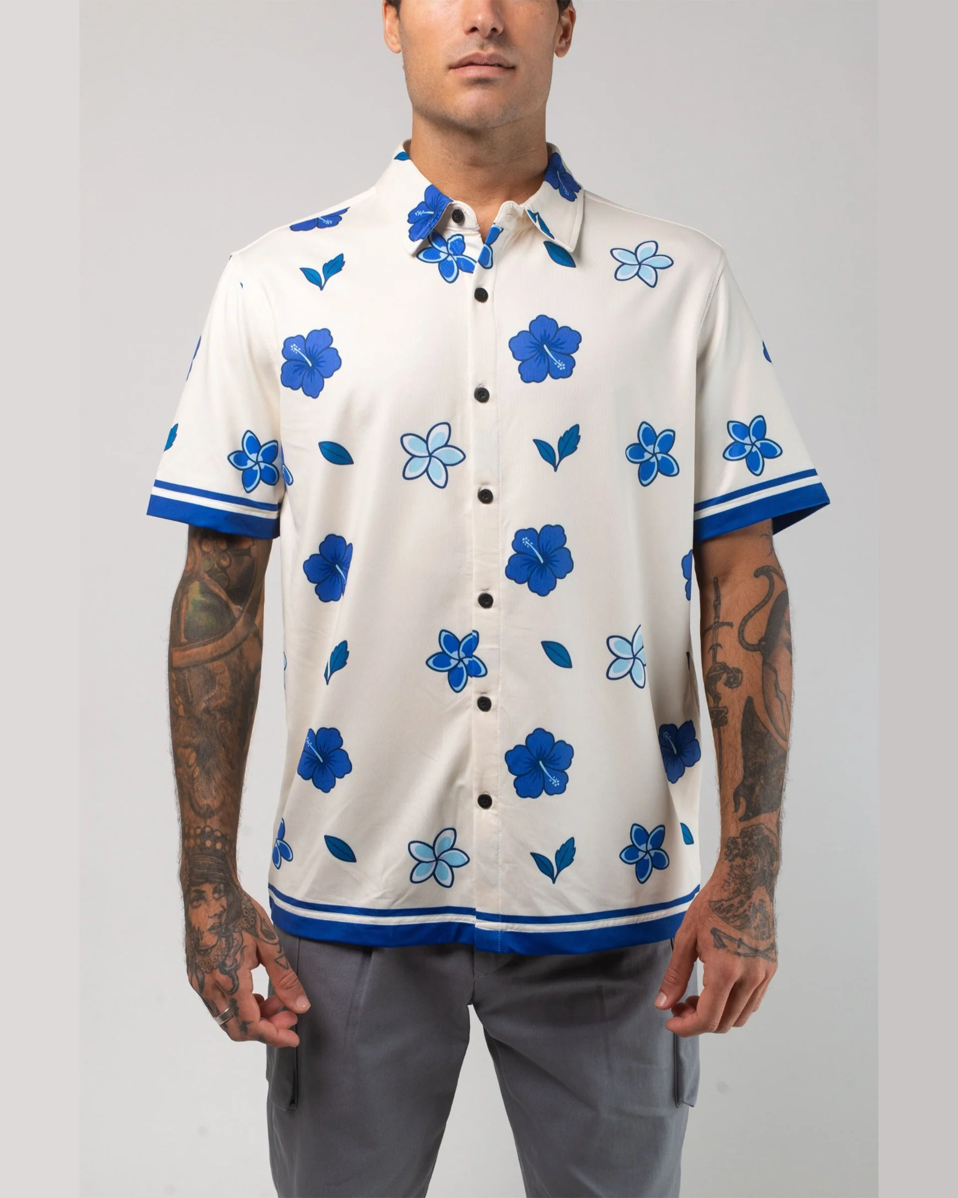 Aqua Terra Floral Dream Tech Button Up - Sand Multi - Image 8