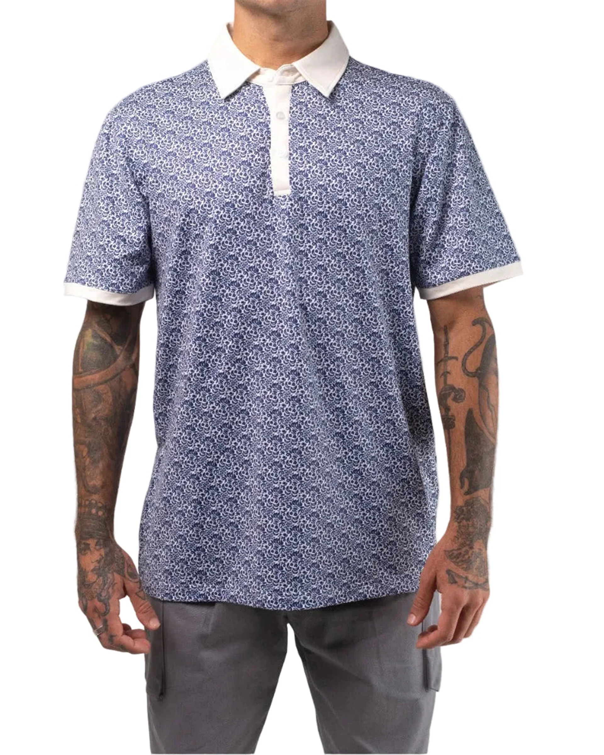 Aqua Terra Heritage Polo Shirt - Navy