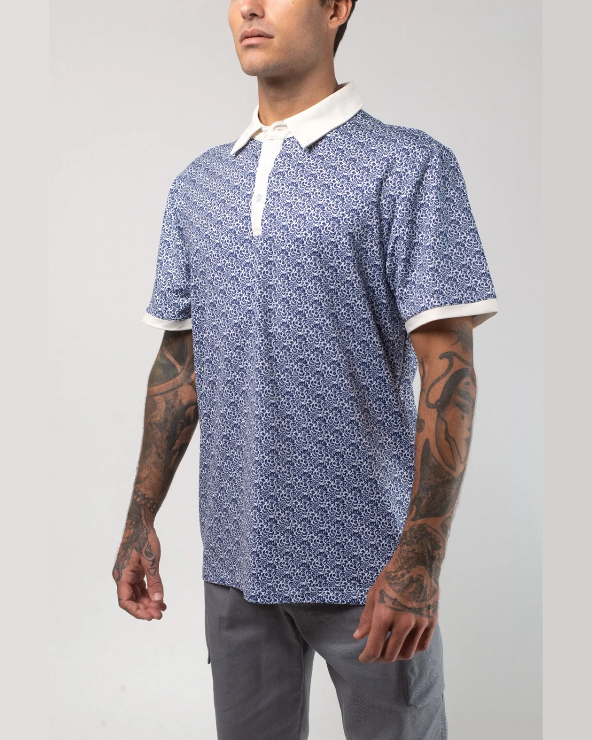 Aqua Terra Heritage Polo Shirt - Navy - Image 3
