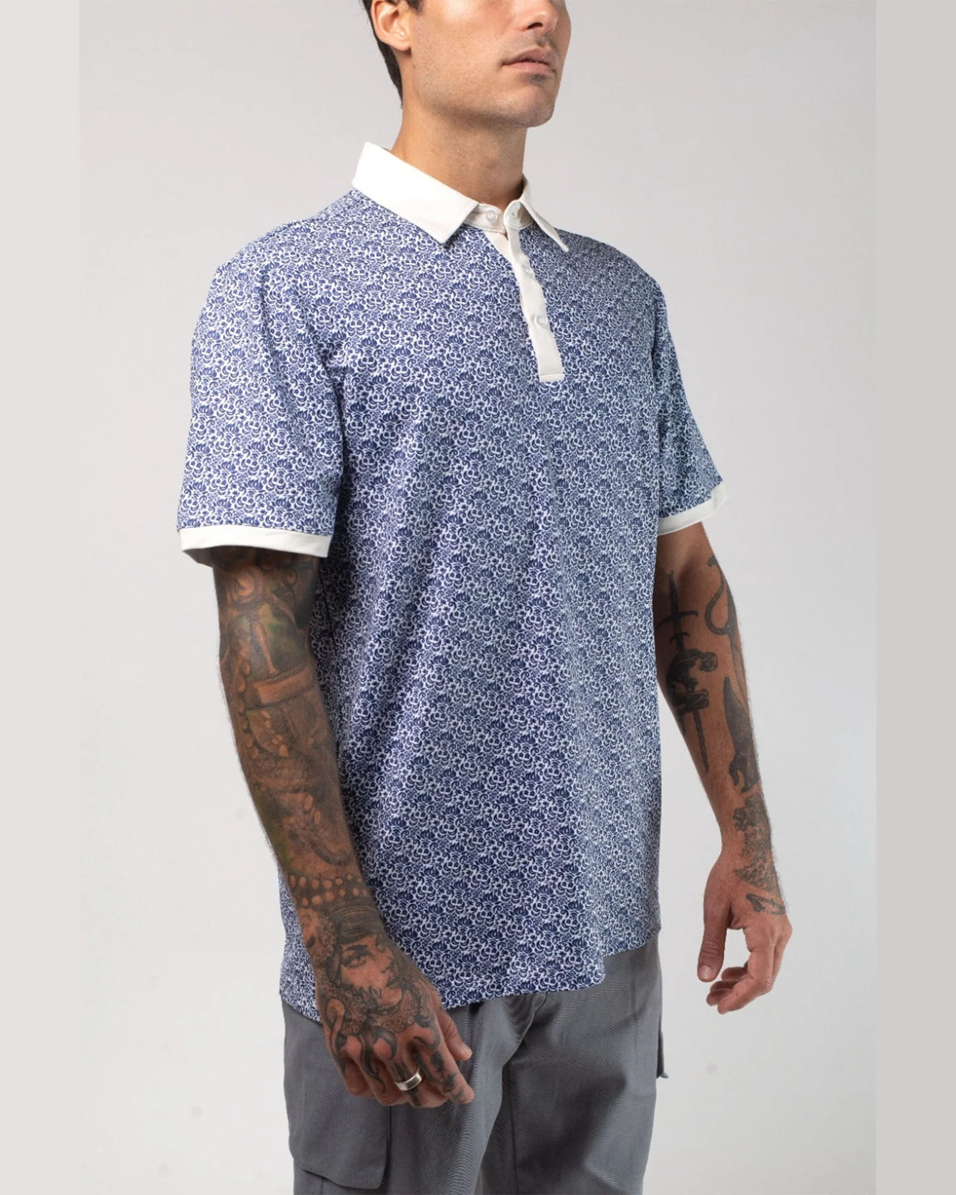 Aqua Terra Heritage Polo Shirt - Navy - Image 4