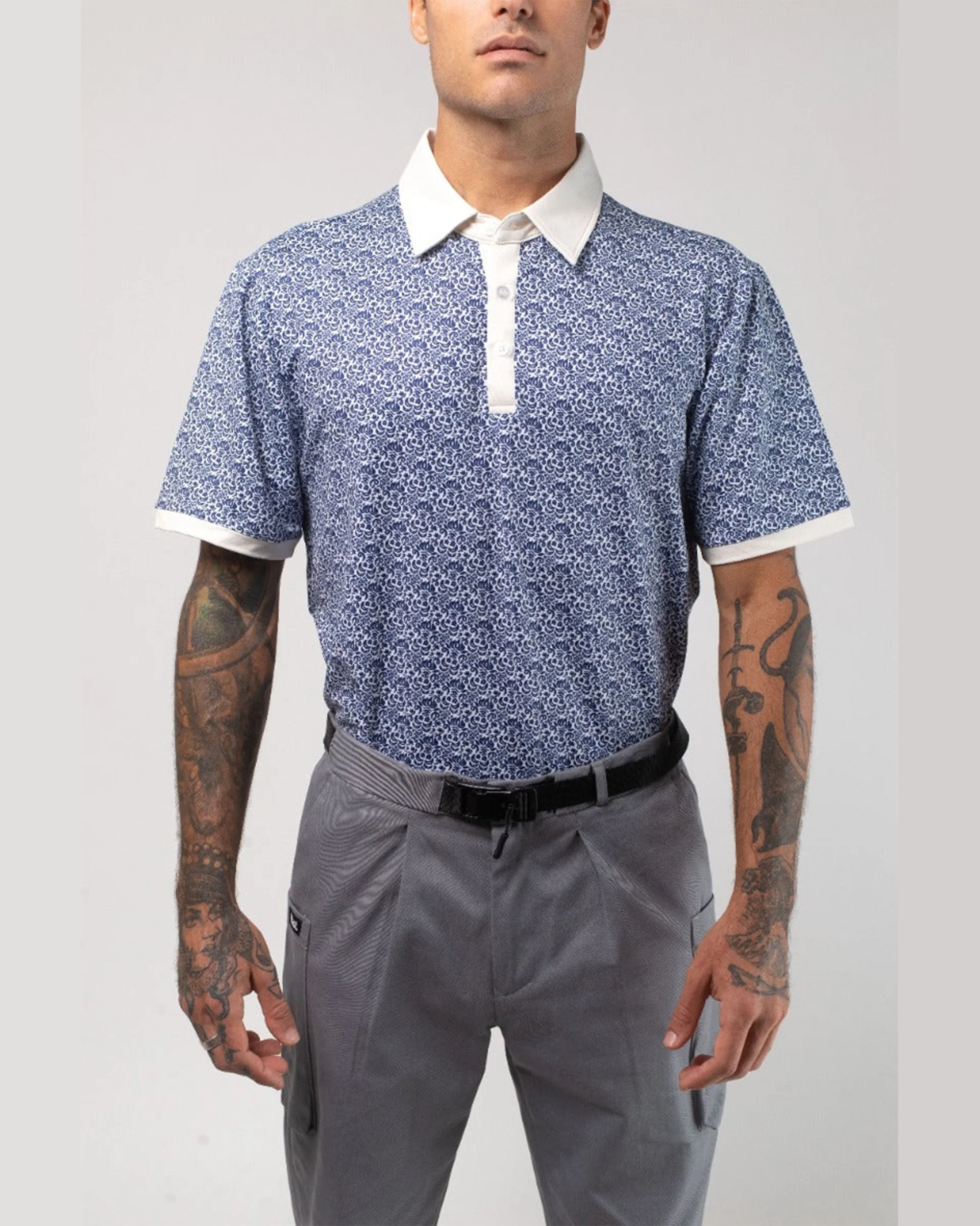 Aqua Terra Heritage Polo Shirt - Navy - Image 5