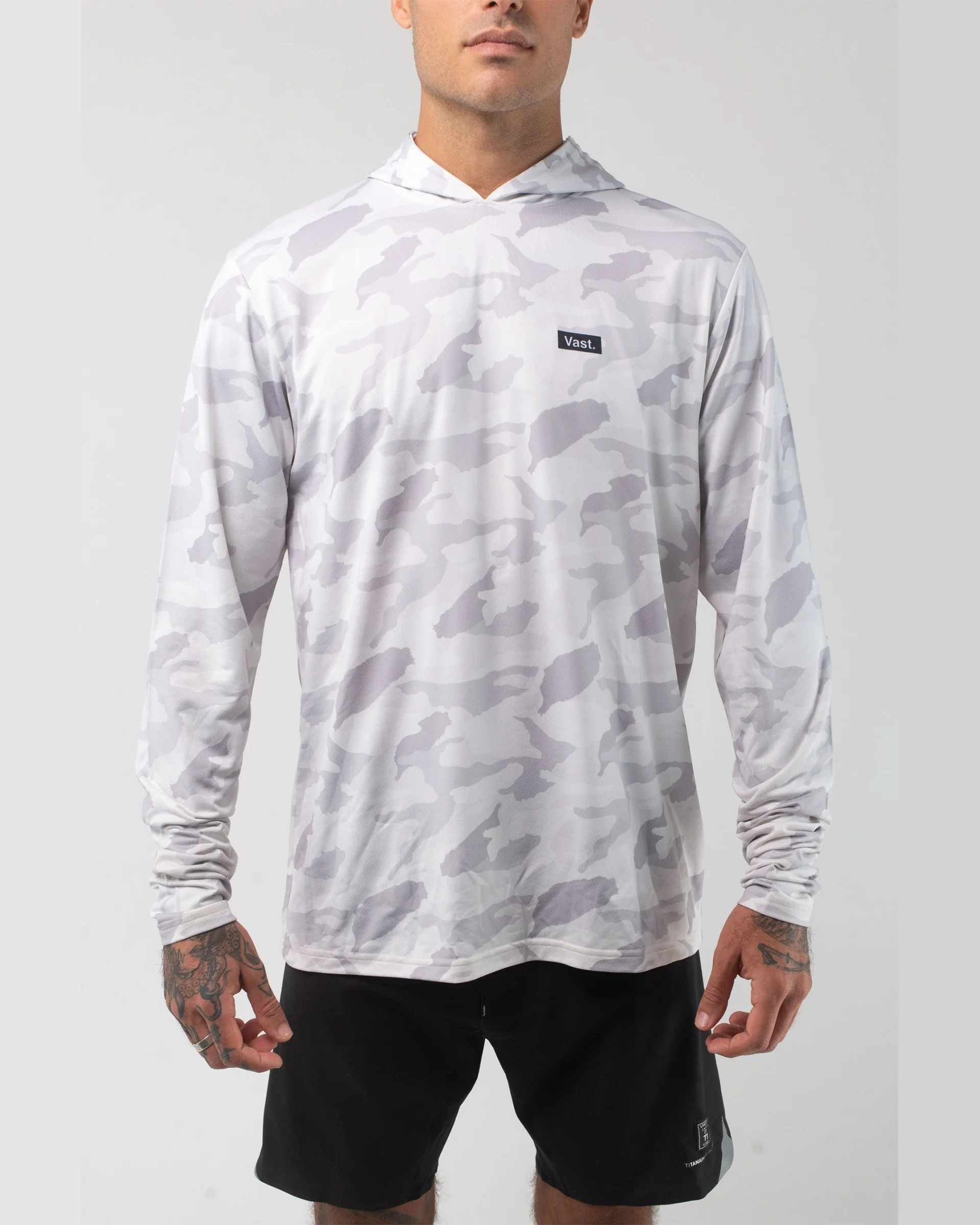 Aqua Terra Lite Camo Tech Daily Hoodie - Light Grey