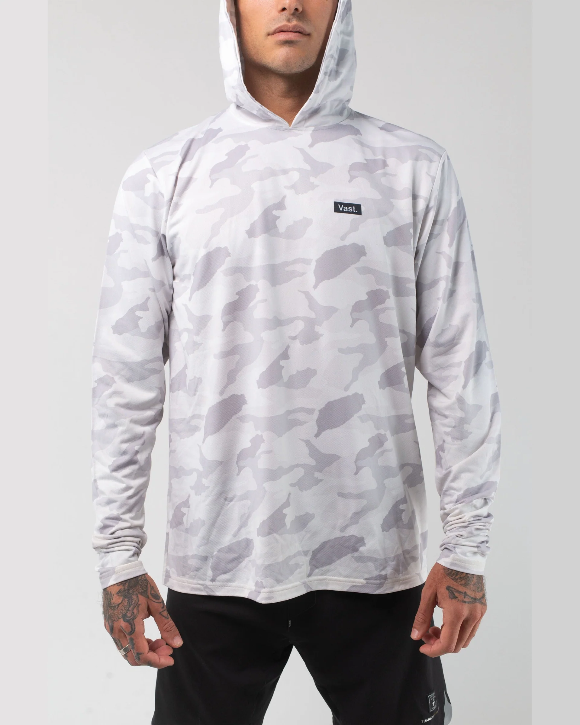 Aqua Terra Lite Camo Tech Daily Hoodie - Light Grey - Image 5