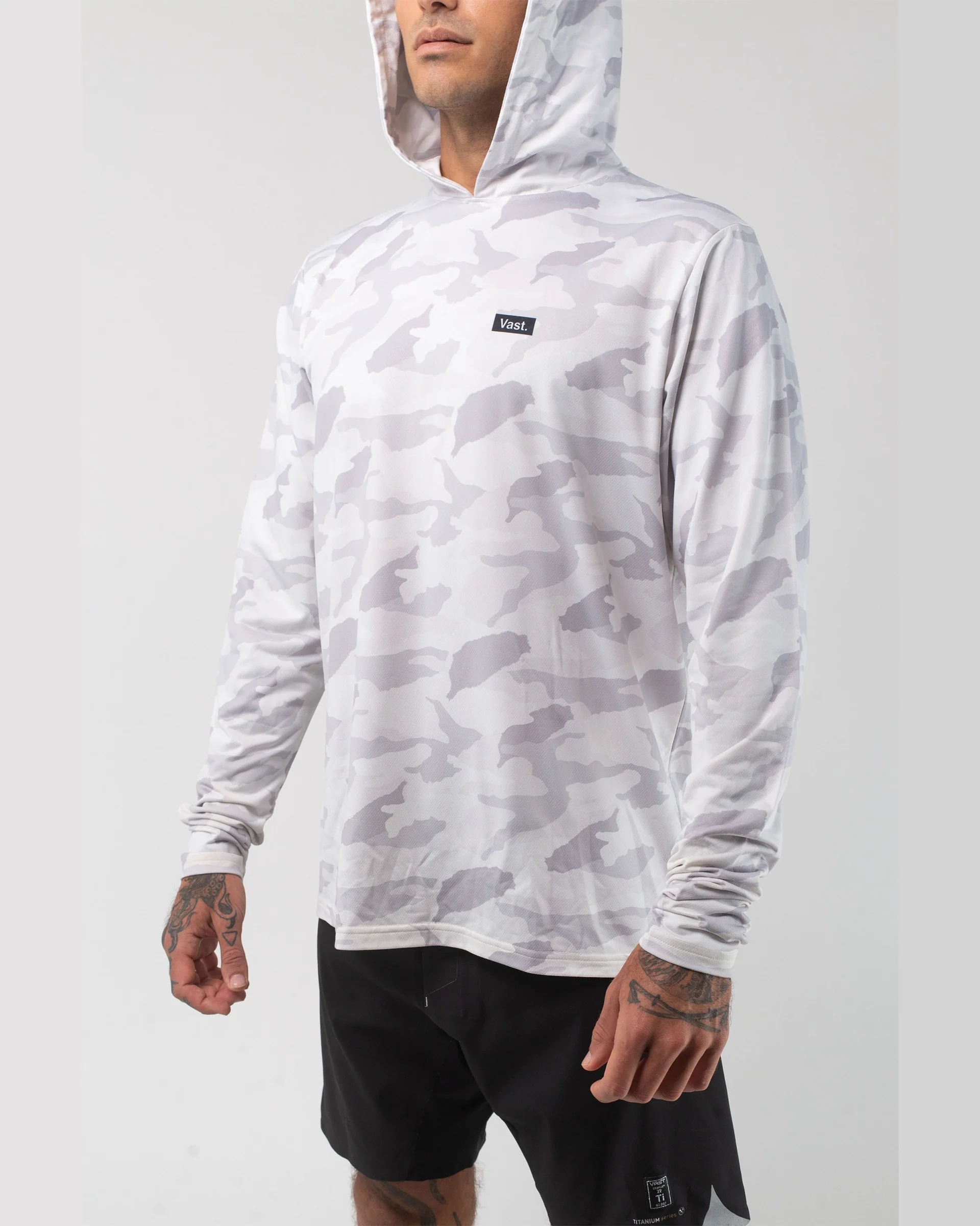 Aqua Terra Lite Camo Tech Daily Hoodie - Light Grey - Image 7