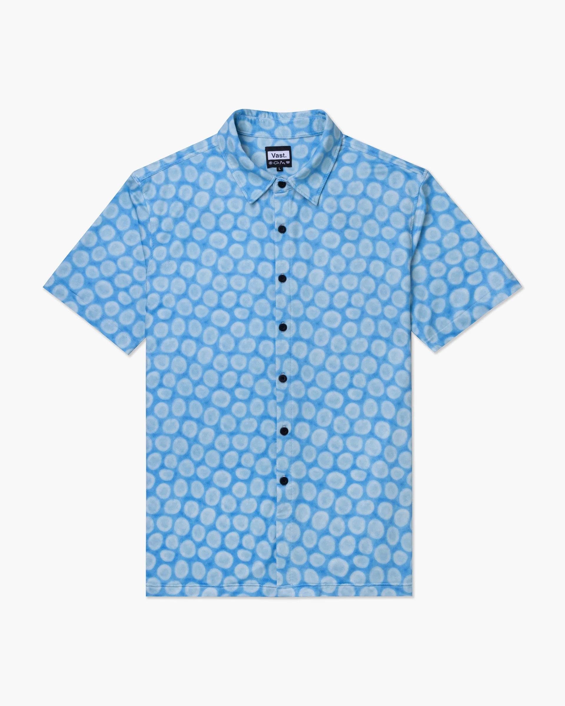 Aqua Terra Mid Century Modern Tech Button Up Shirt - Green Multi - Image 5