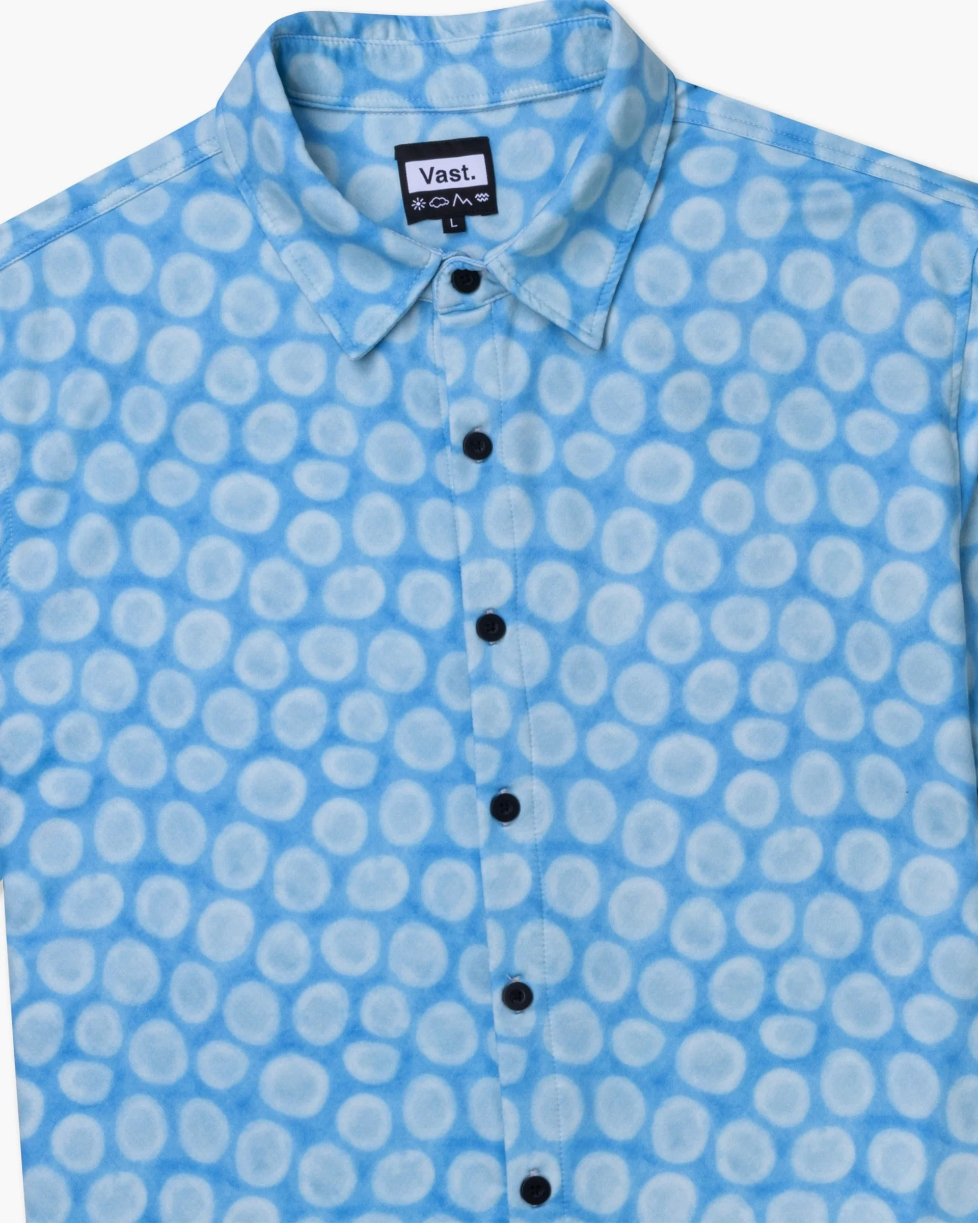 Aqua Terra Mid Century Modern Tech Button Up Shirt - Green Multi - Image 7