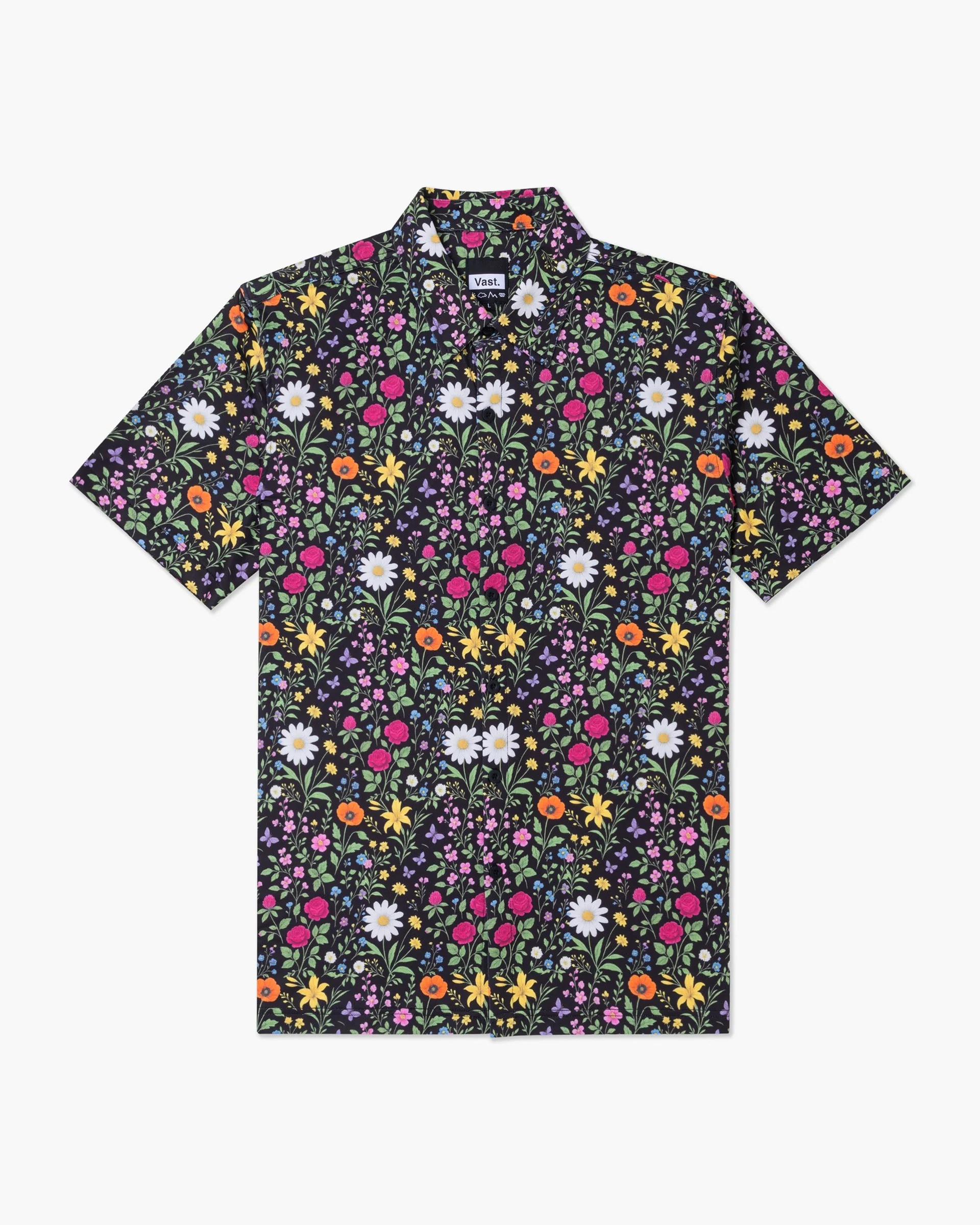 Aqua Terra Scritti Poltti Tech Button Up Shirt - Black Multi - Image 5