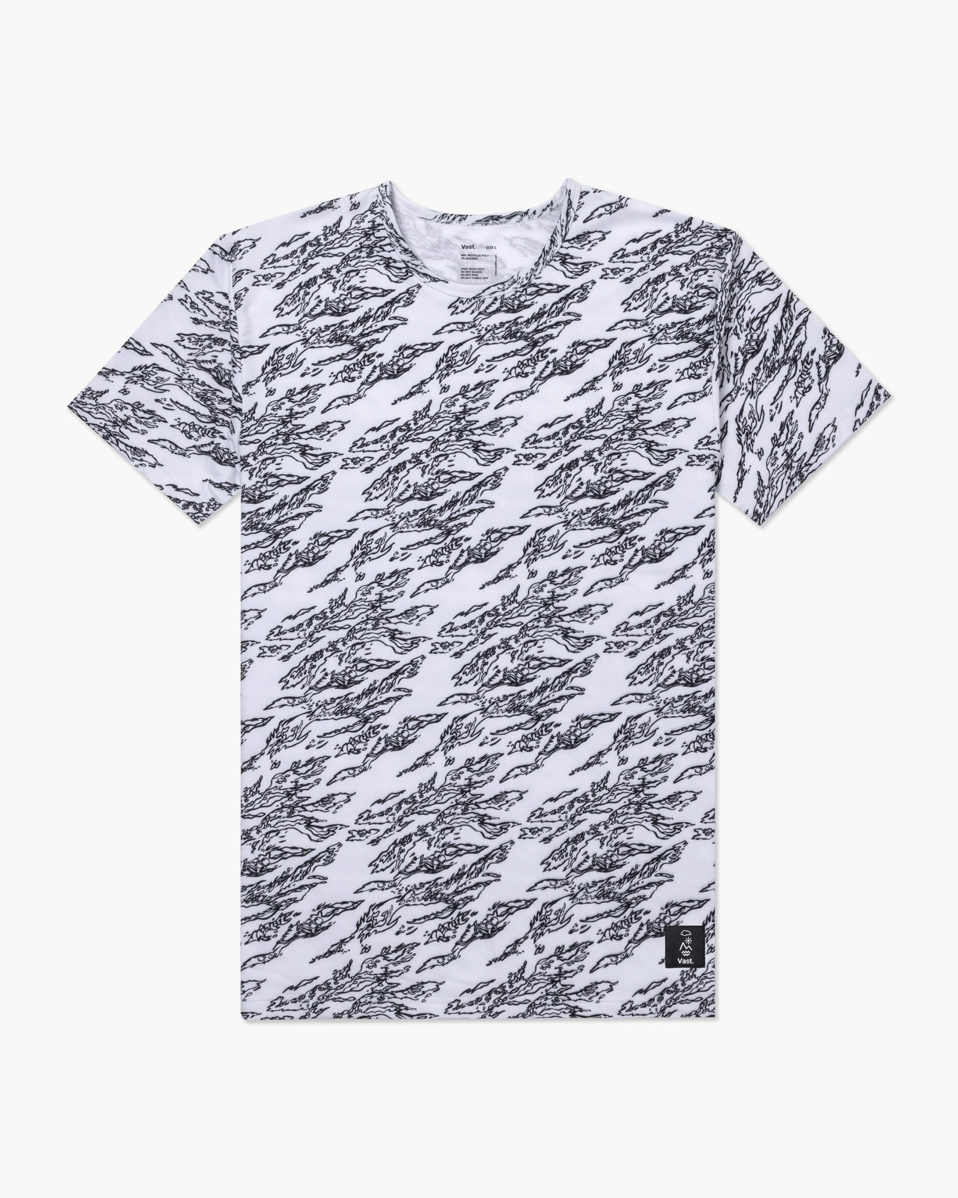 Aqua Terra Shadow Camo Tech Tee - White - Image 5