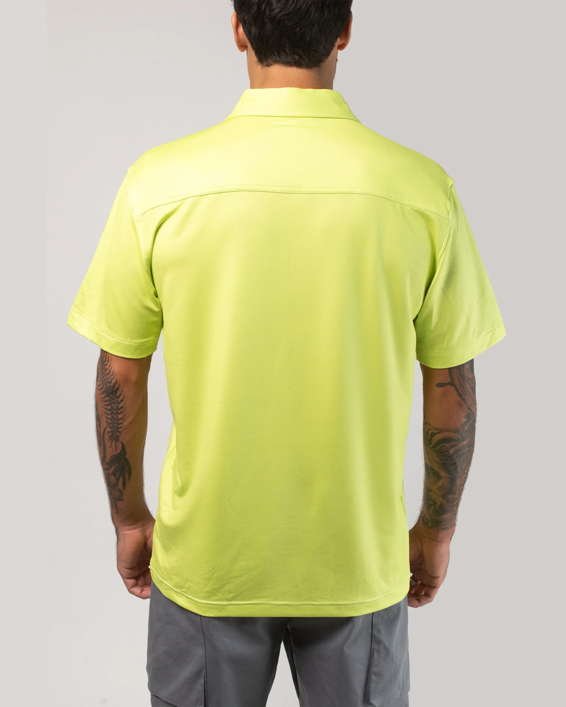 Aqua Terra Tech Button Up - Lime - Image 4