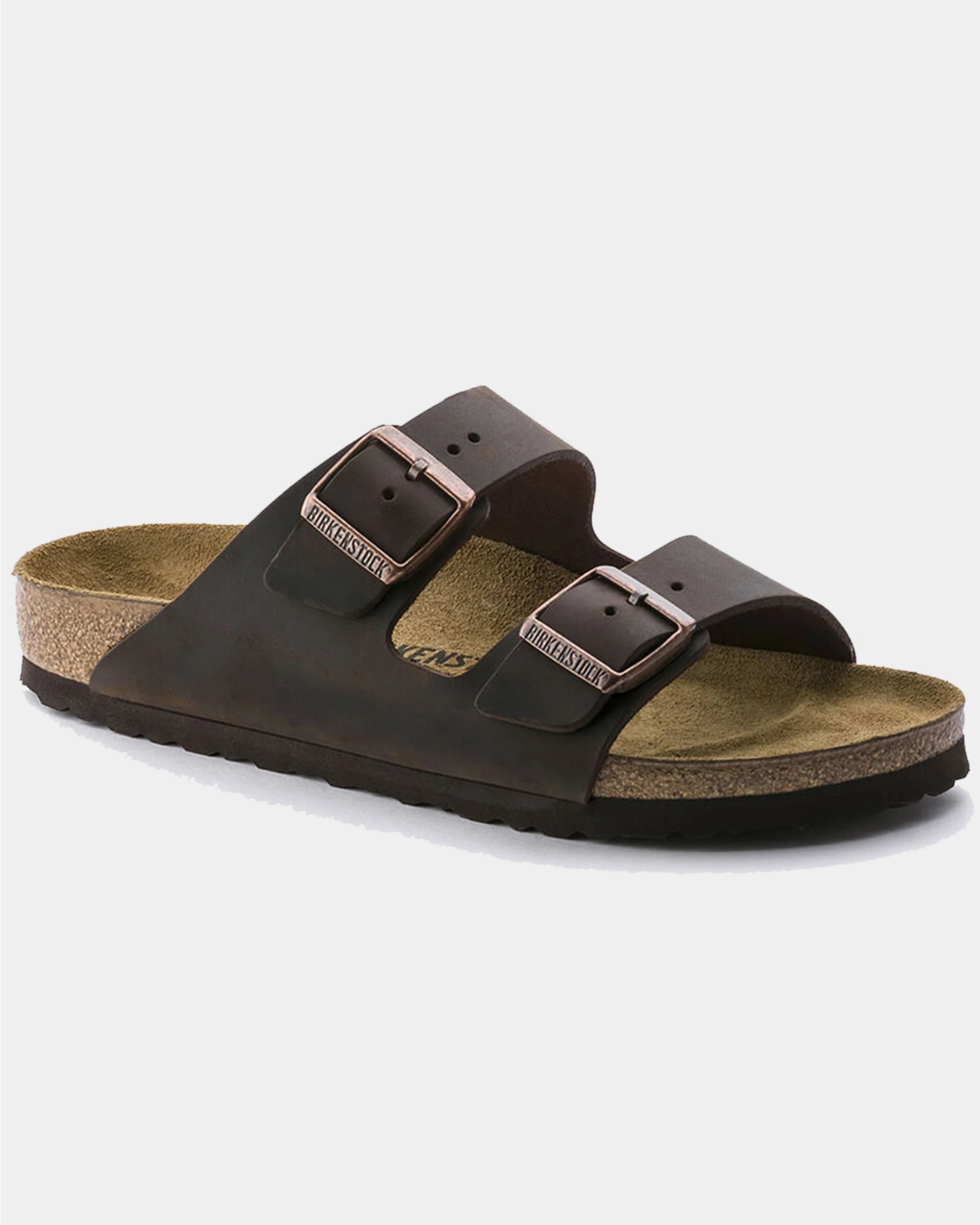 Arizona Oiled Leather Sandal (Wide) - Habana