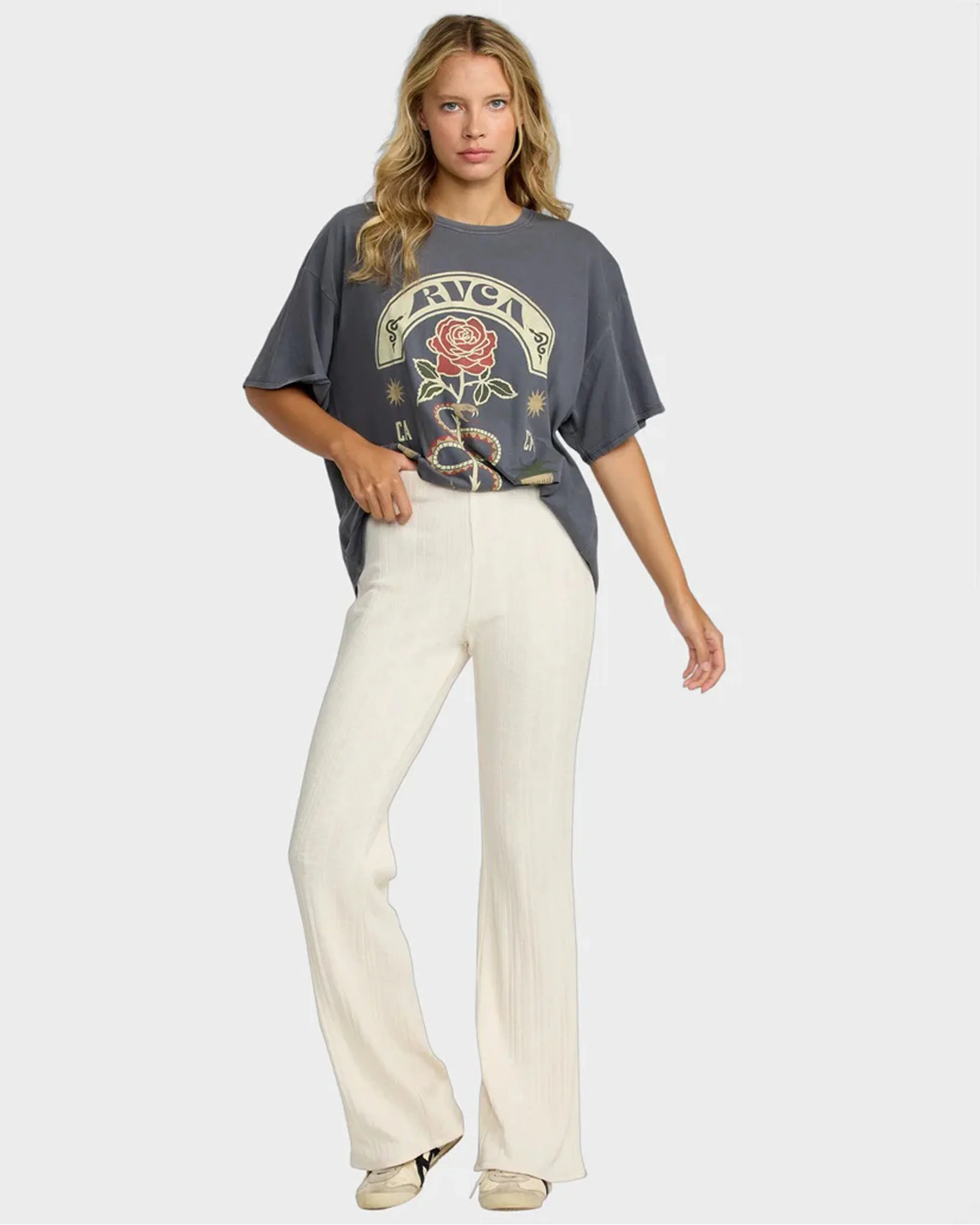 Ava Elastic Waist Pants - Cloud - Image 5