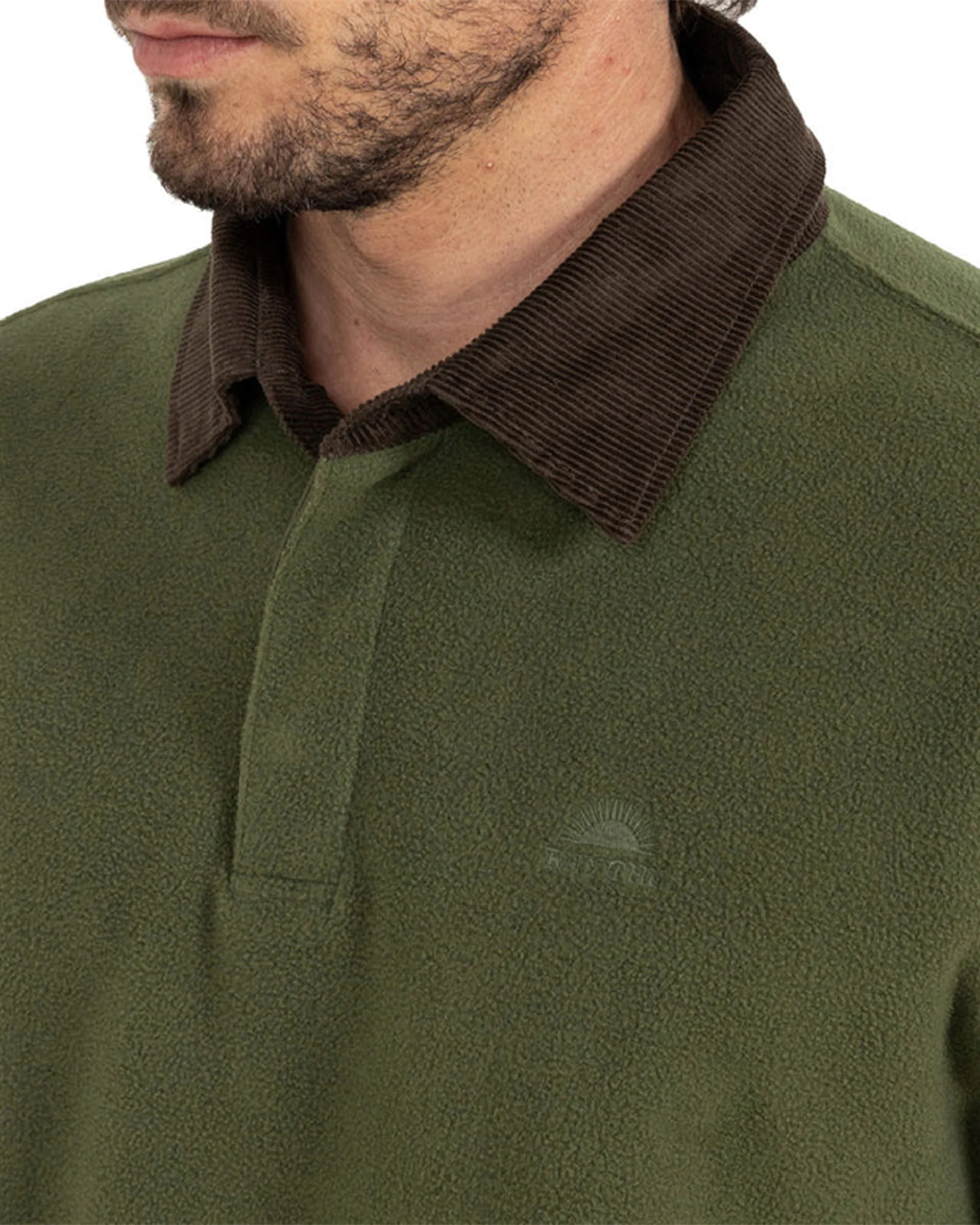 Awake Polar Fleece Polo - Olive - Image 3