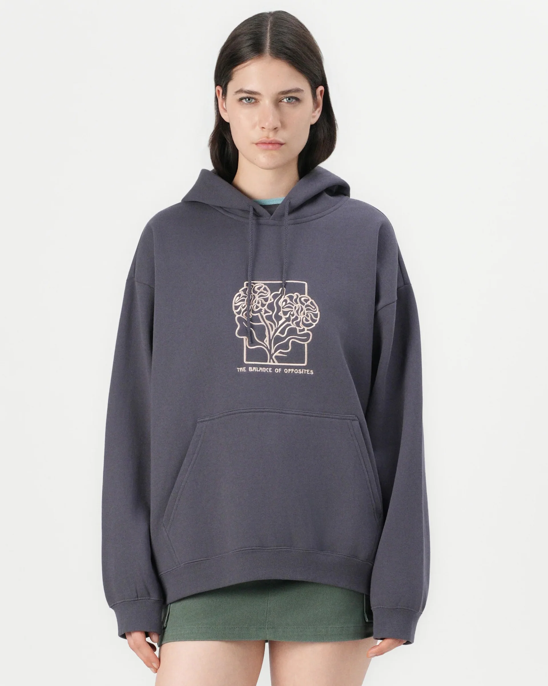 Baggie Boyfriend P/O Hoodie - Gravel