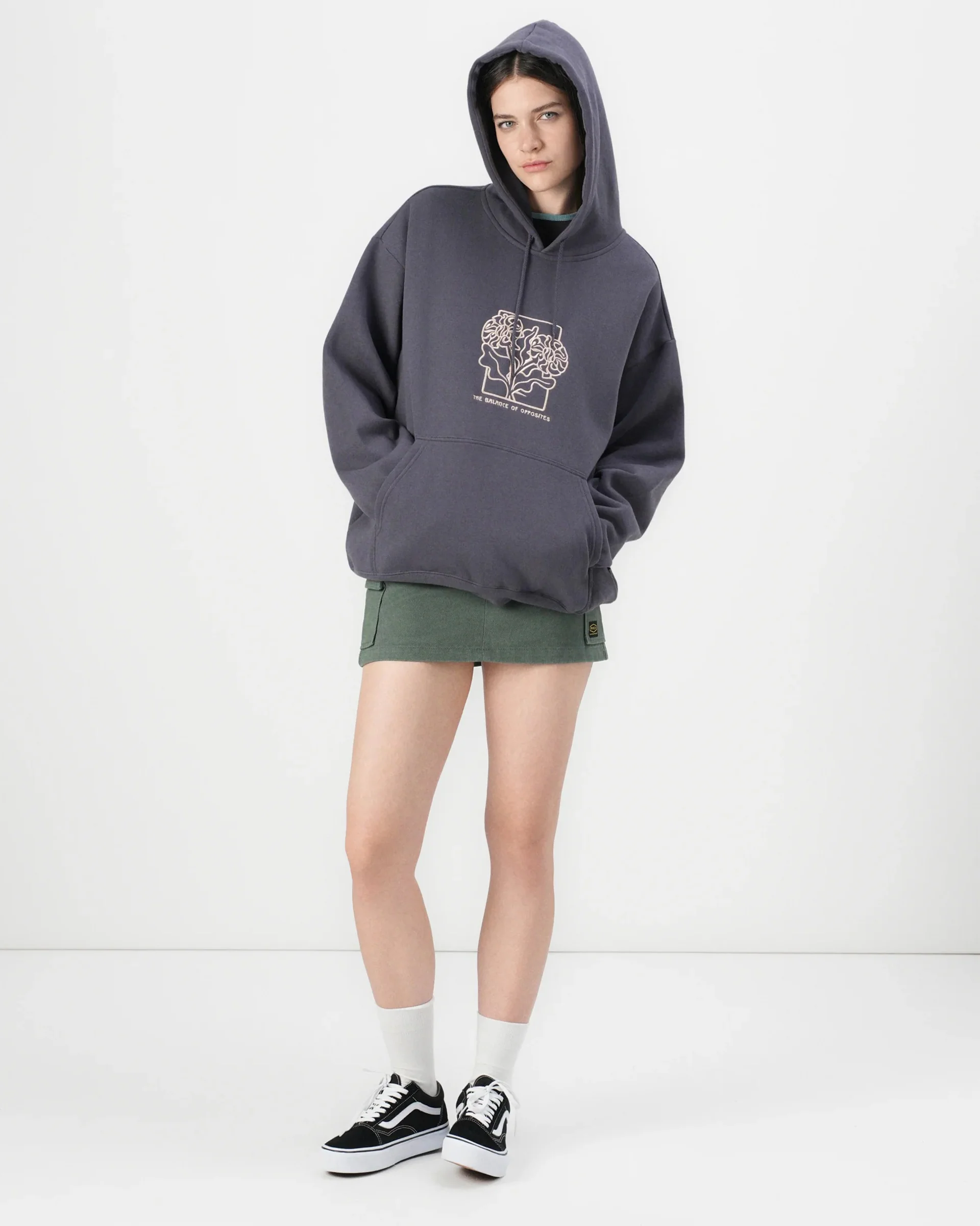 Baggie Boyfriend P/O Hoodie - Gravel - Image 2