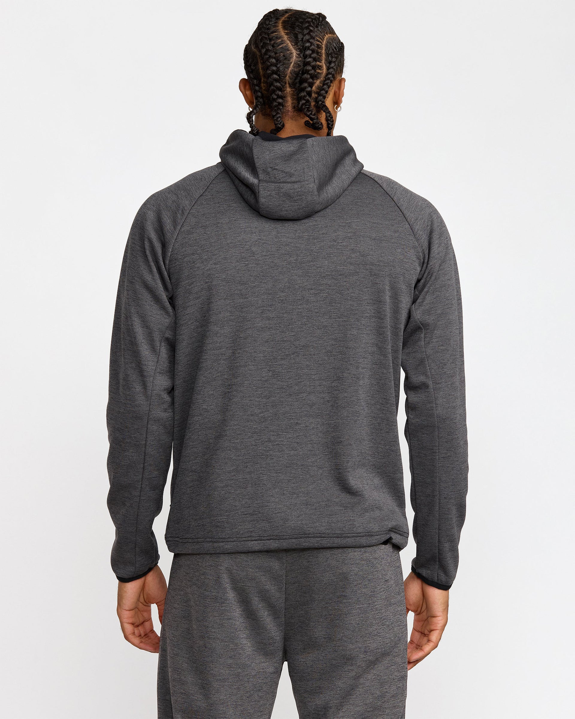 Balance Tech Fleece Zip Hoodie - RVCA Black Heather - Image 5