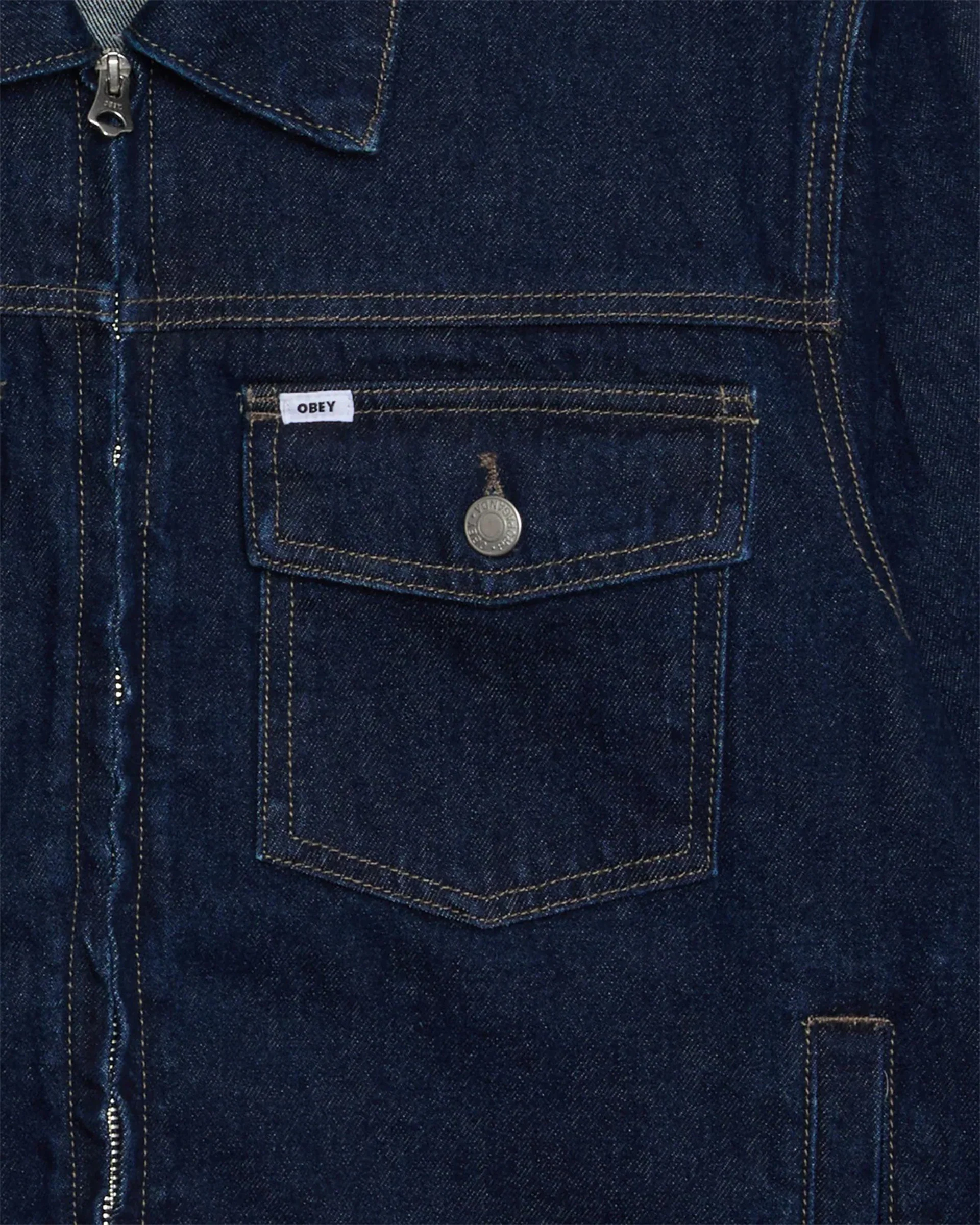 Base Trucker Jacket - Rinse Indigo - Image 3
