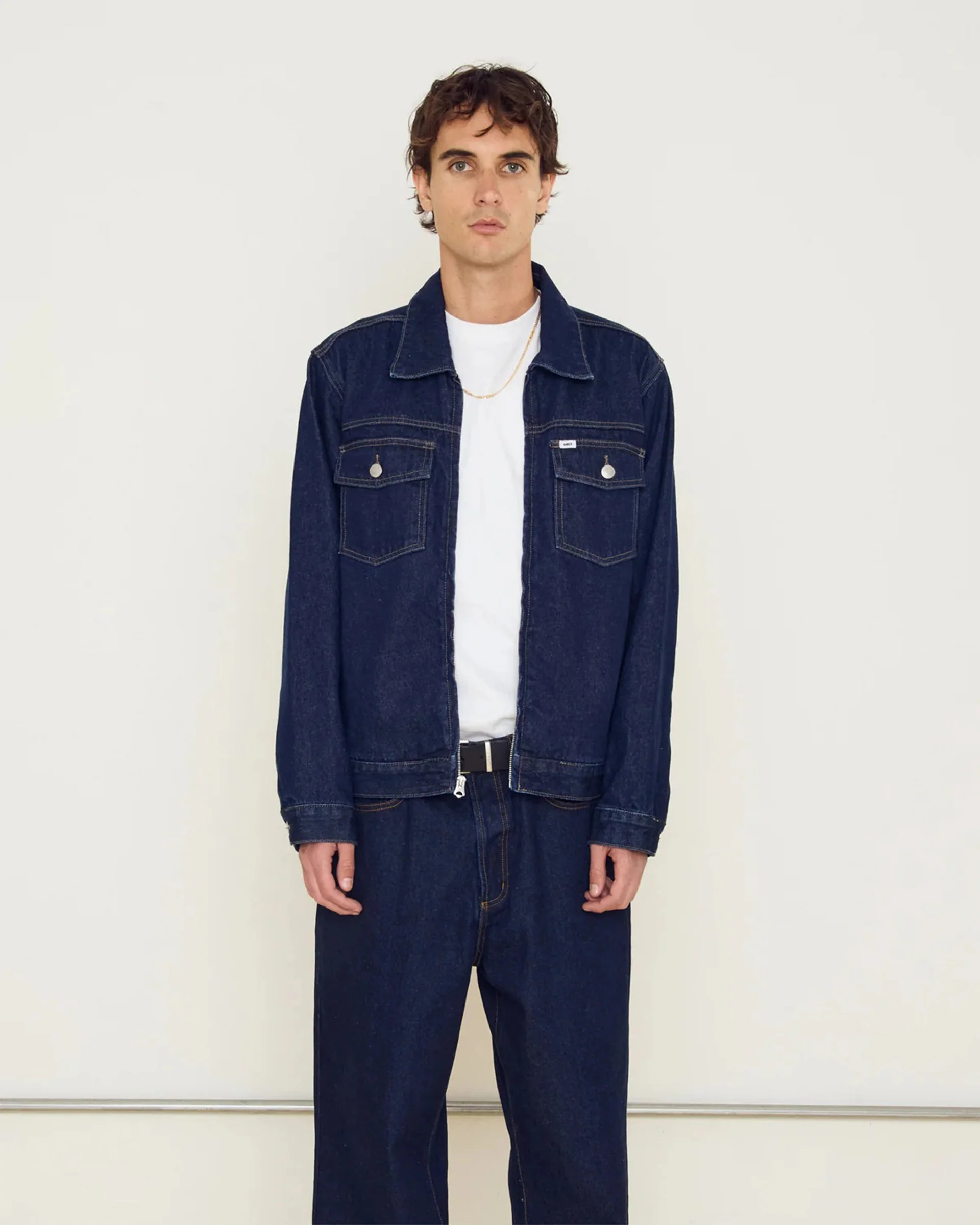 Base Trucker Jacket - Rinse Indigo - Image 5