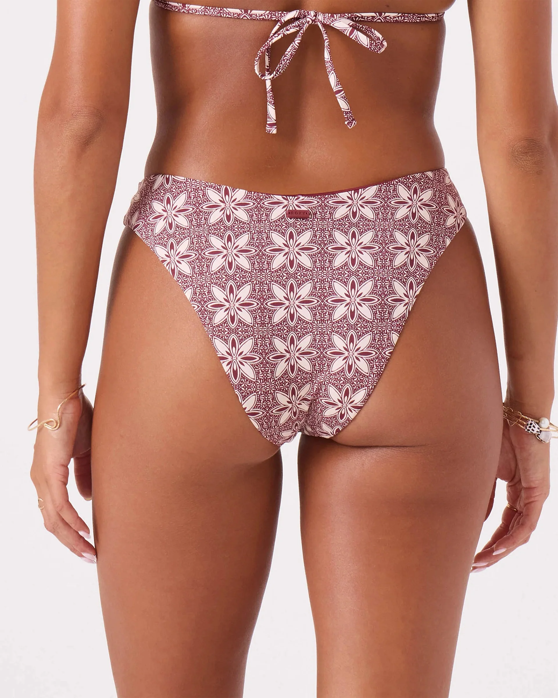 Batik Bloom Scoop Cheeky Bikini Bottom - Port - Image 2