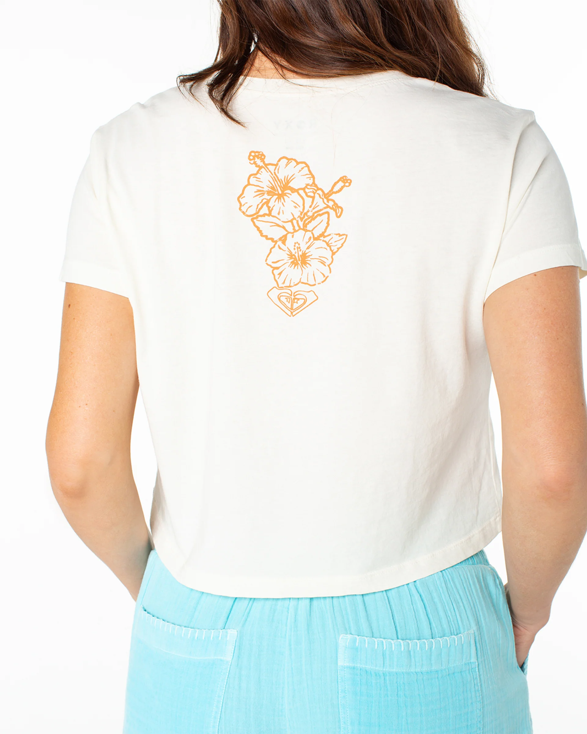 Beach Collage S/S Cropped Boxy T-Shirt - Egret Beach Collage - Image 3