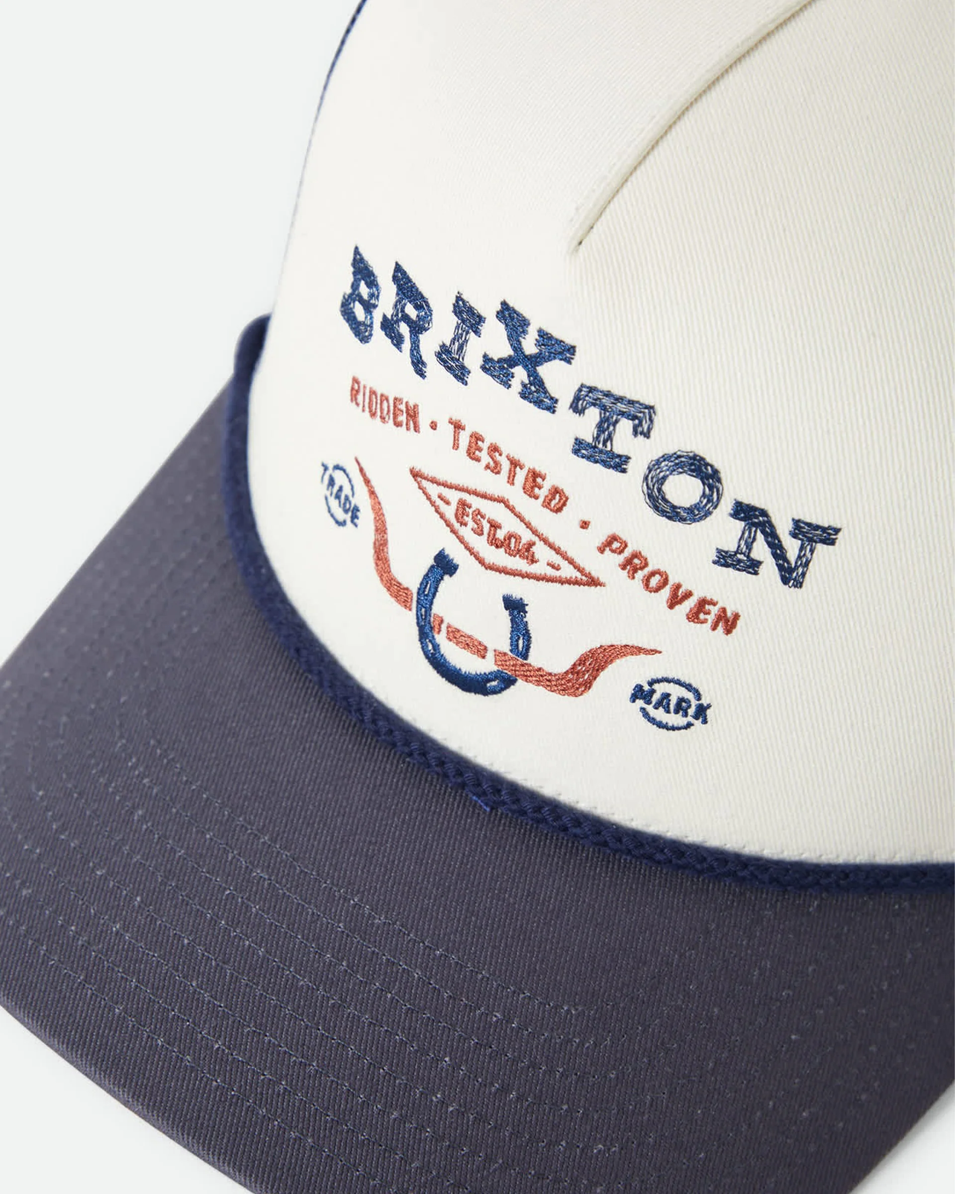 Beekman Netplus Trucker Hat - Off White/Navy - Image 3