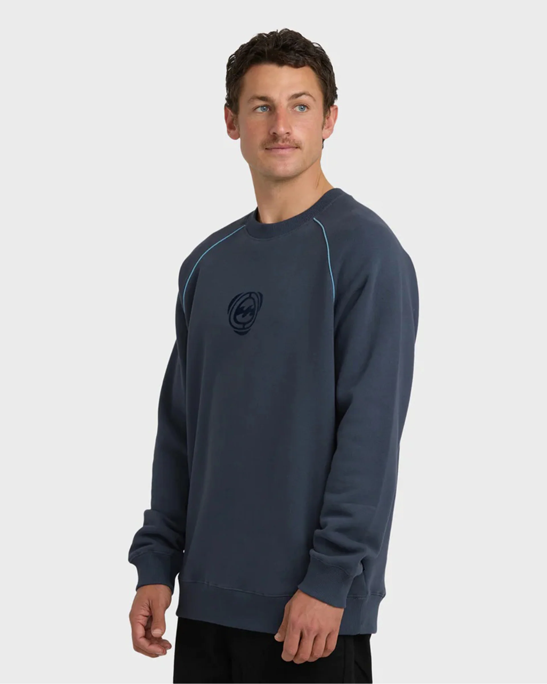 Bio Fleece Crewneck Sweatshirt - Vintage Navy - Image 3
