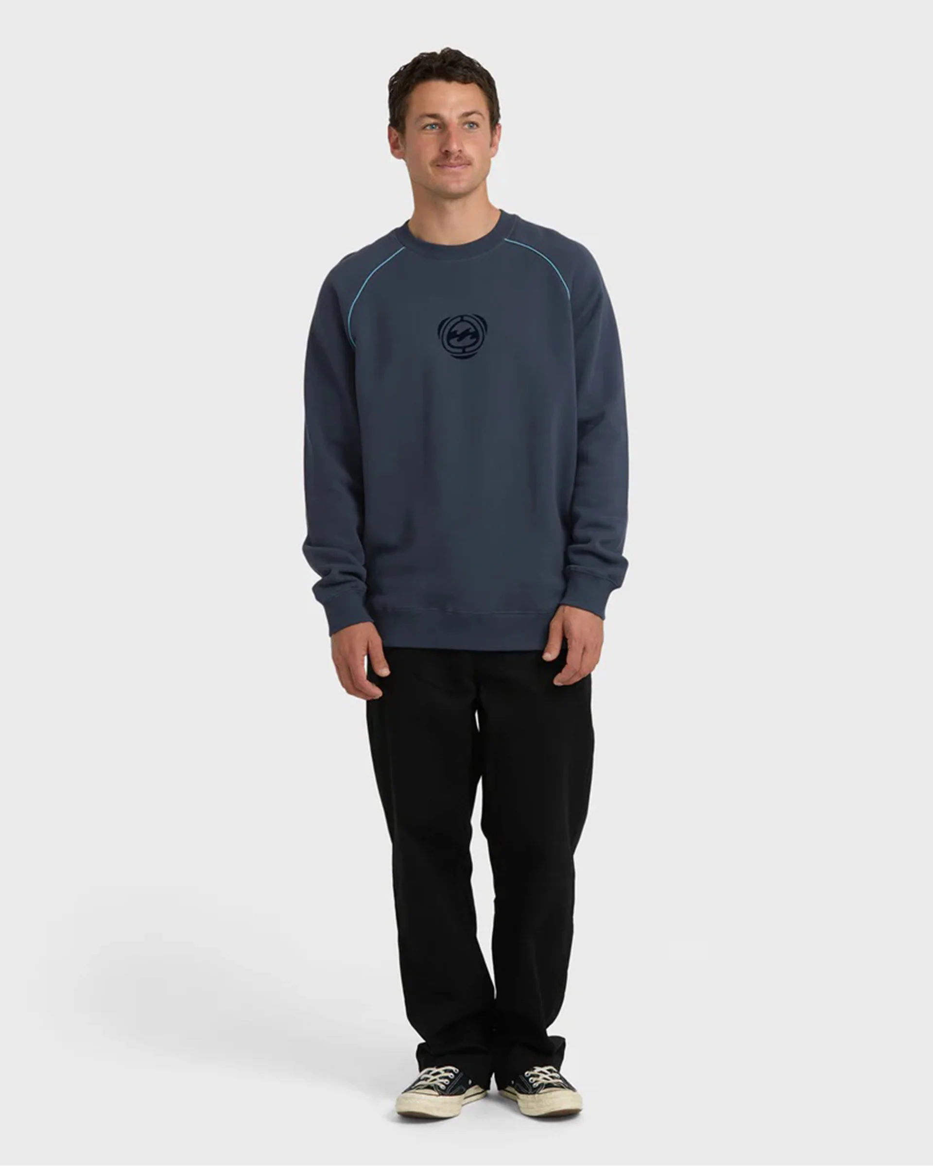 Bio Fleece Crewneck Sweatshirt - Vintage Navy - Image 4