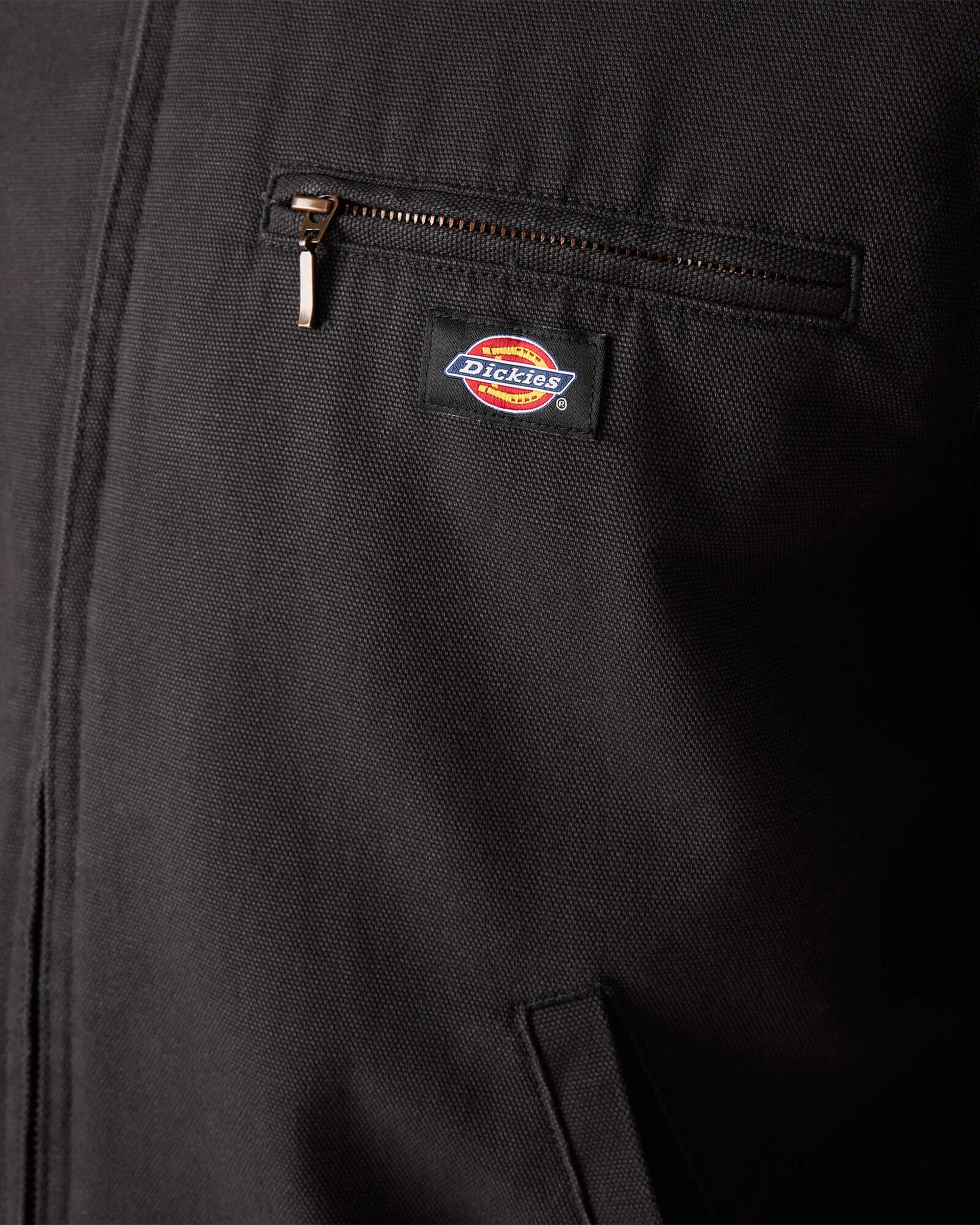 Blanket Lined Duck Canvas Jacket - Black - Image 5