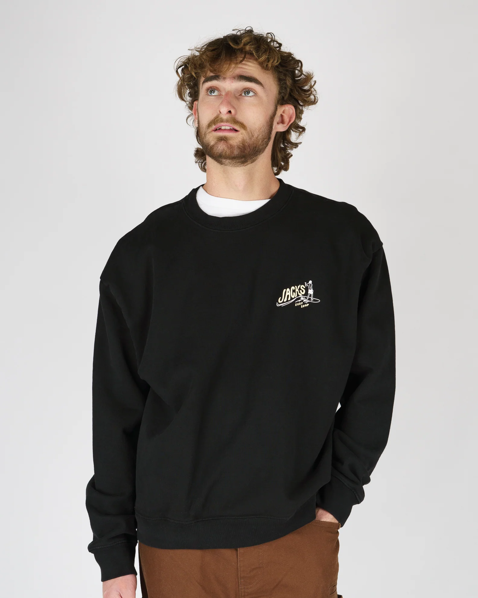 Bobber Heavyweight Crewneck - Black - Image 2