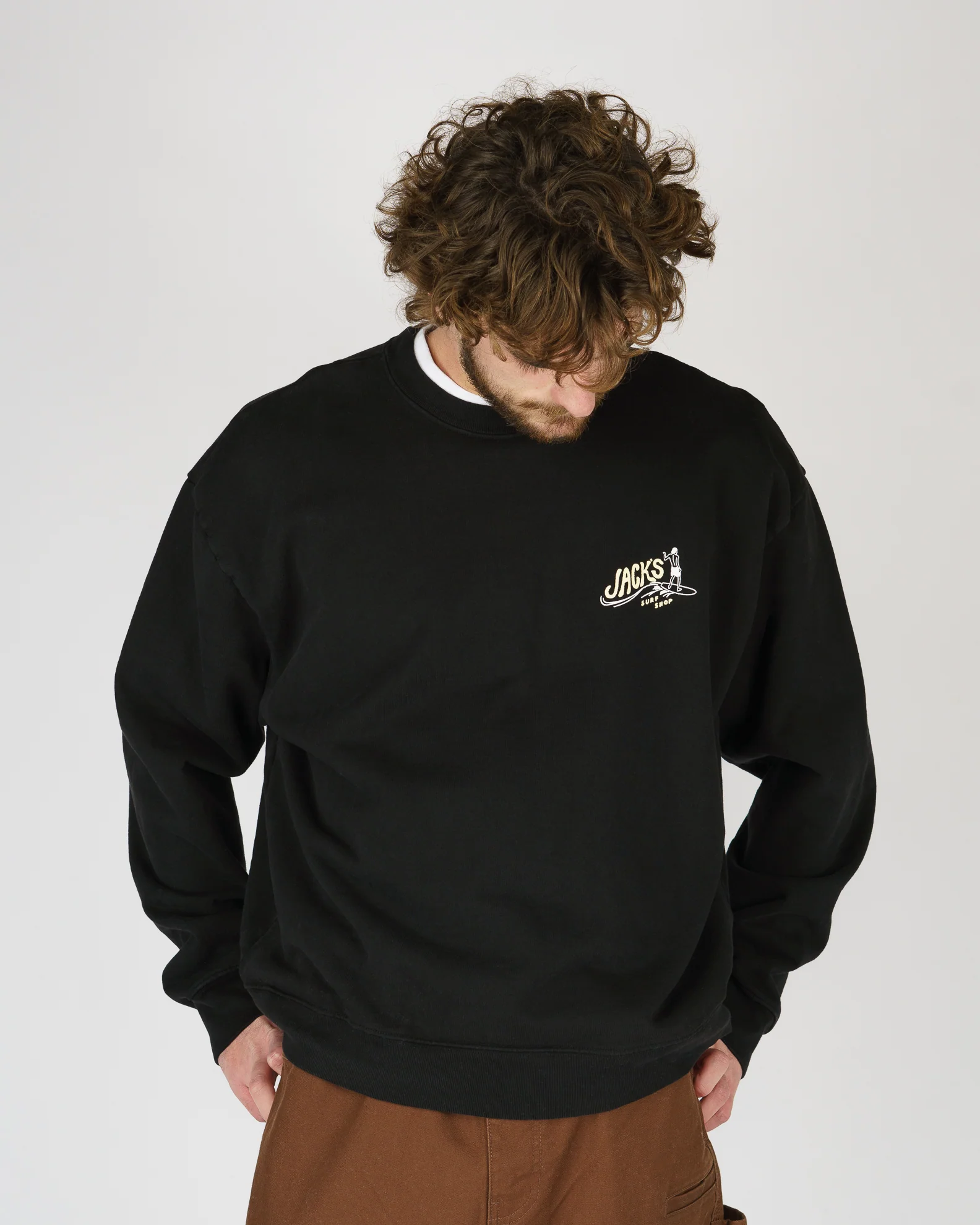 Bobber Heavyweight Crewneck - Black - Image 3
