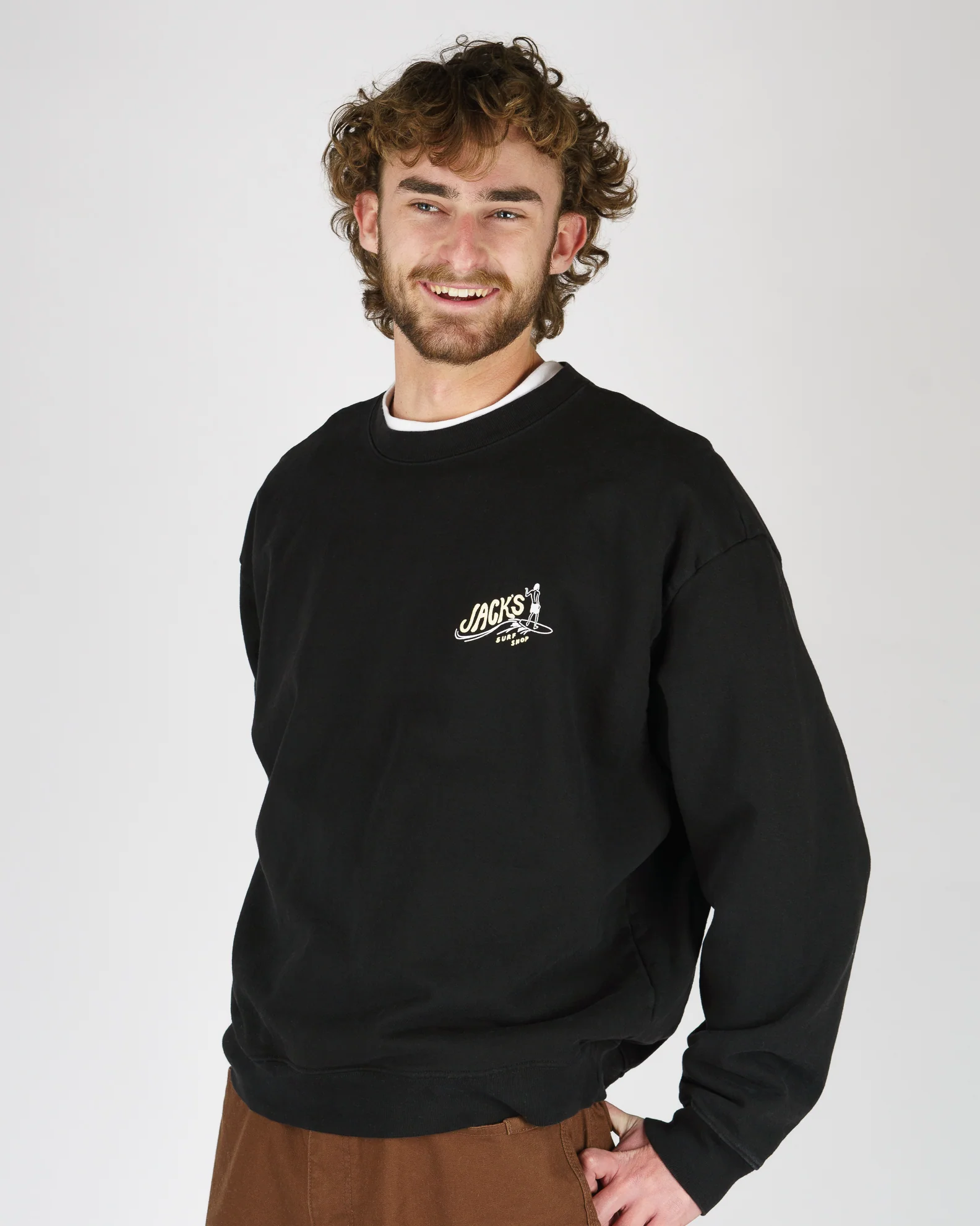 Bobber Heavyweight Crewneck - Black - Image 4
