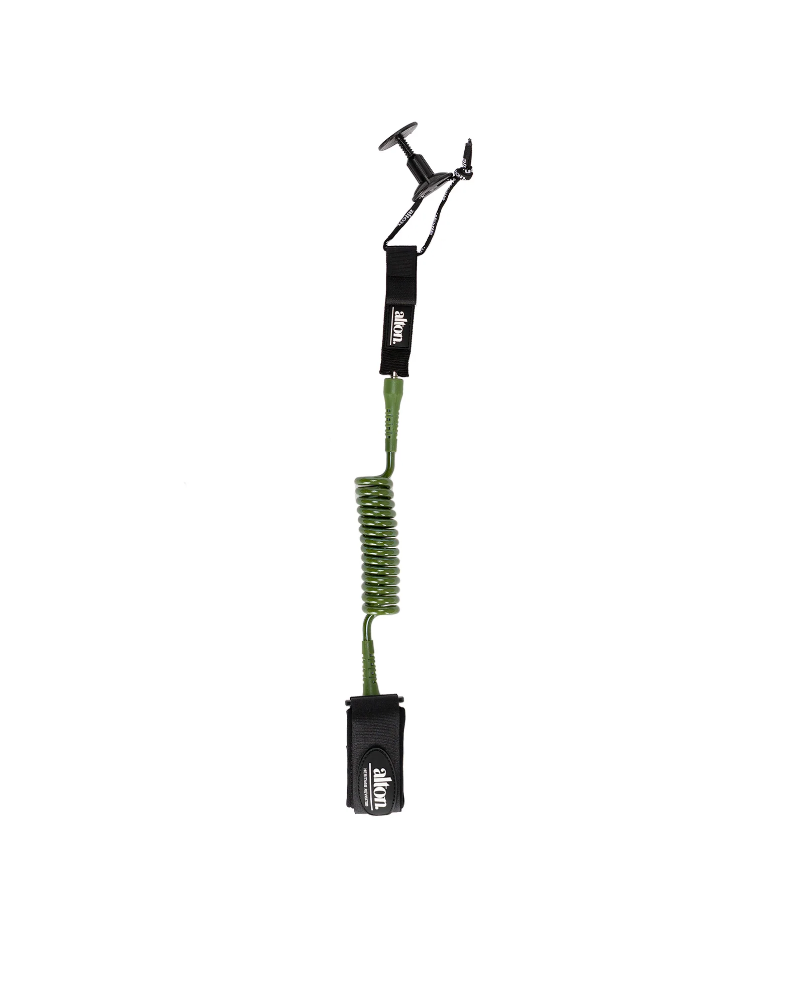 Bodyboard Coil Wrist With Rail Saver Leash 4'0 - Army Green