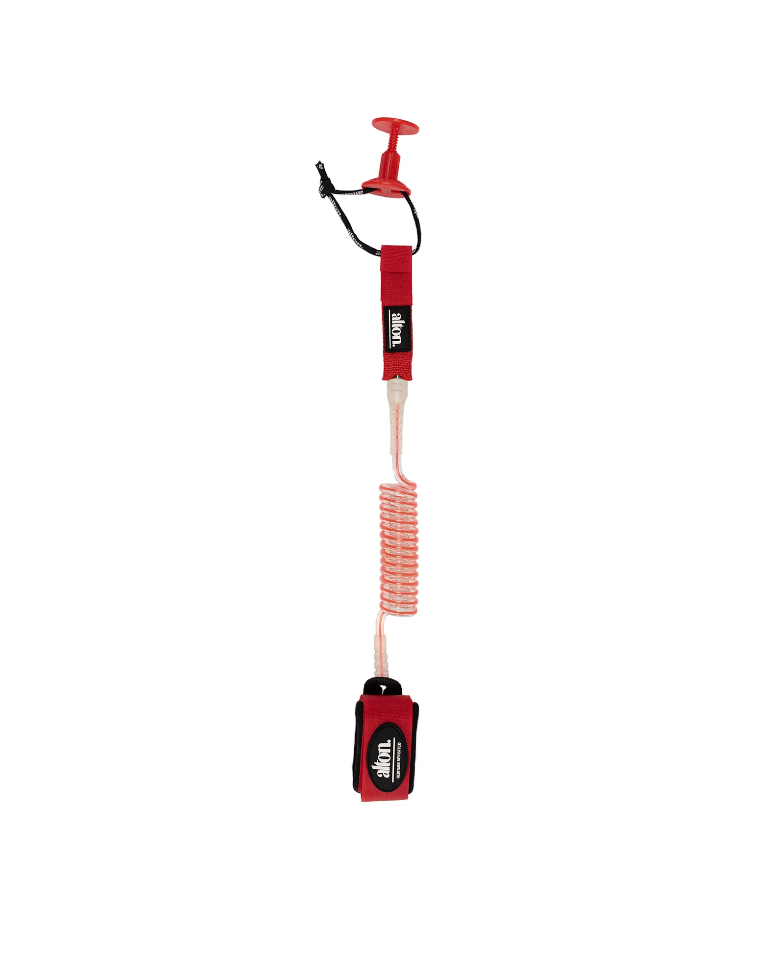 Bodyboard Coil Wrist With Rail Saver Leash 4'0 - Clear Red