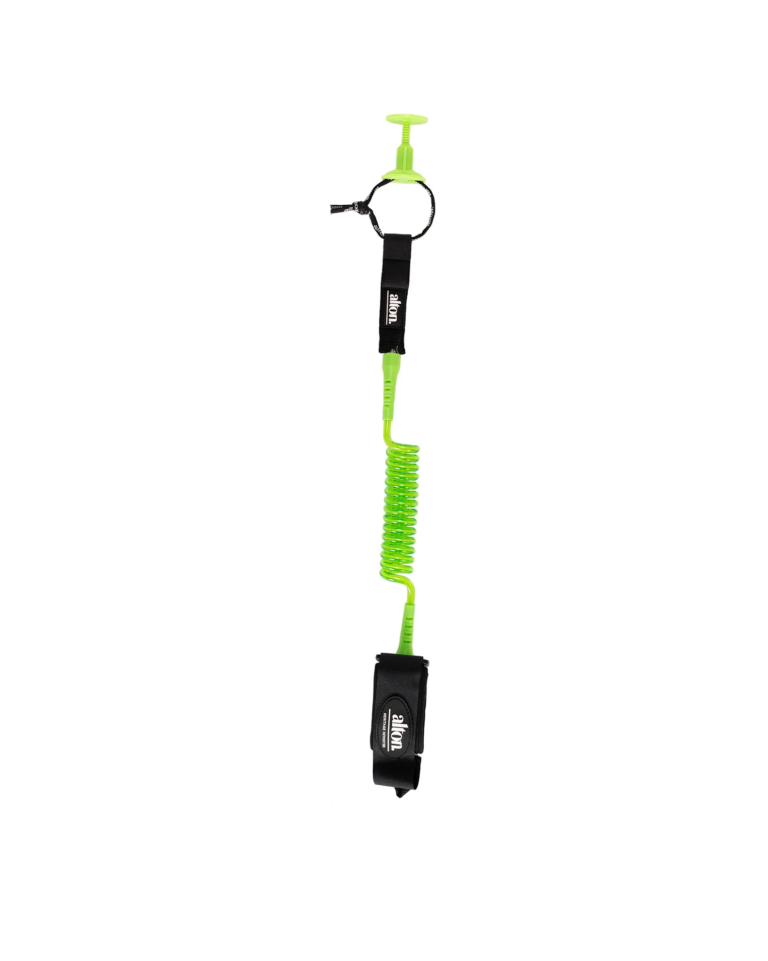 Bodyboard Coil Wrist With Rail Saver Leash 4'0 - Green/White