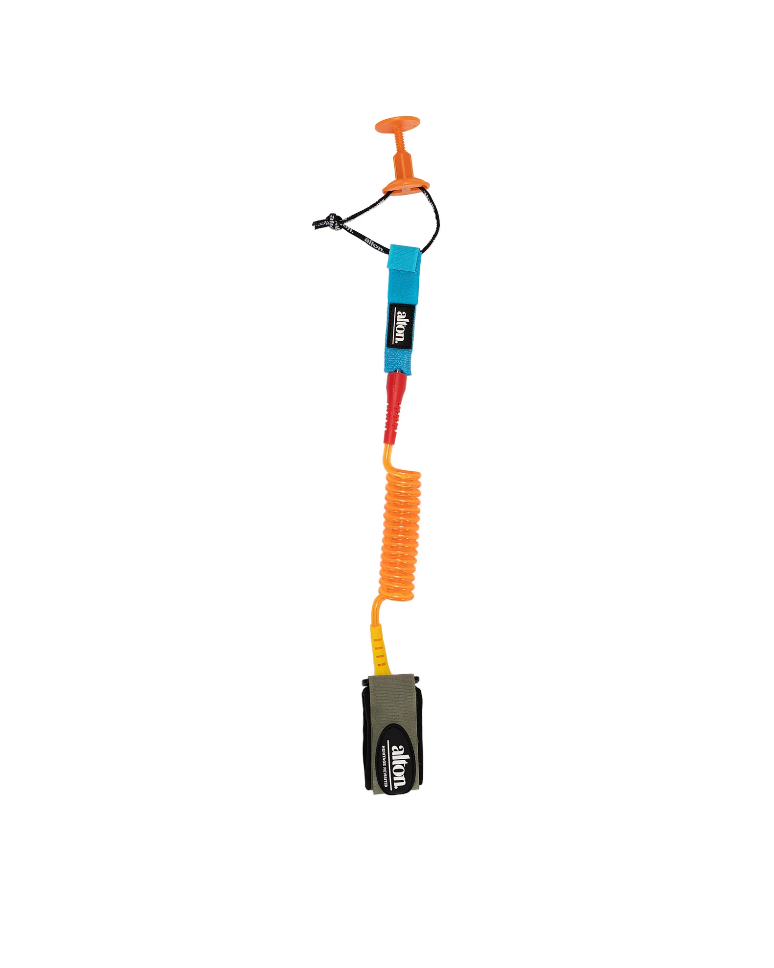 Bodyboard Coil Wrist With Rail Saver Leash 4'0 - Orange/White