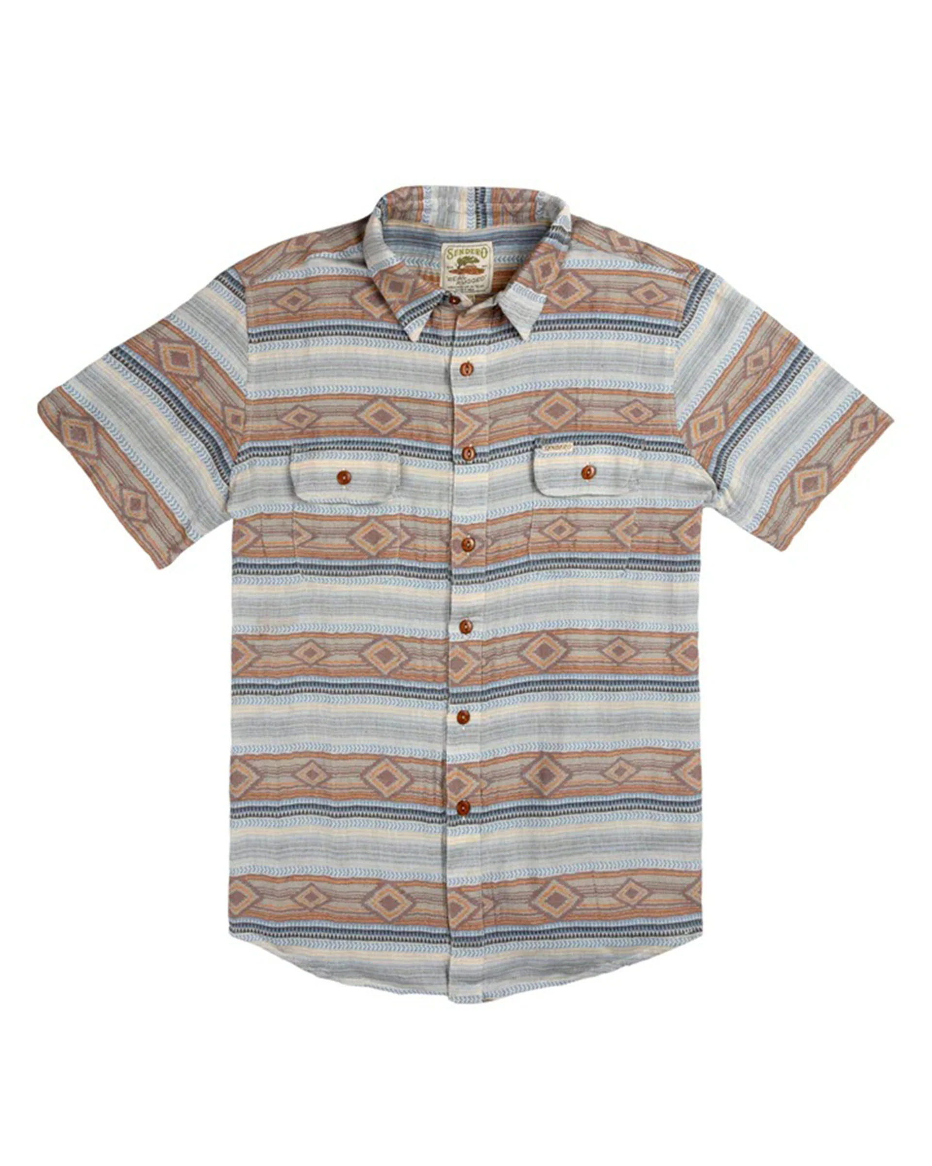 Boquillas S/S Shirt - Sanoita Stripe (Brown/Blue)