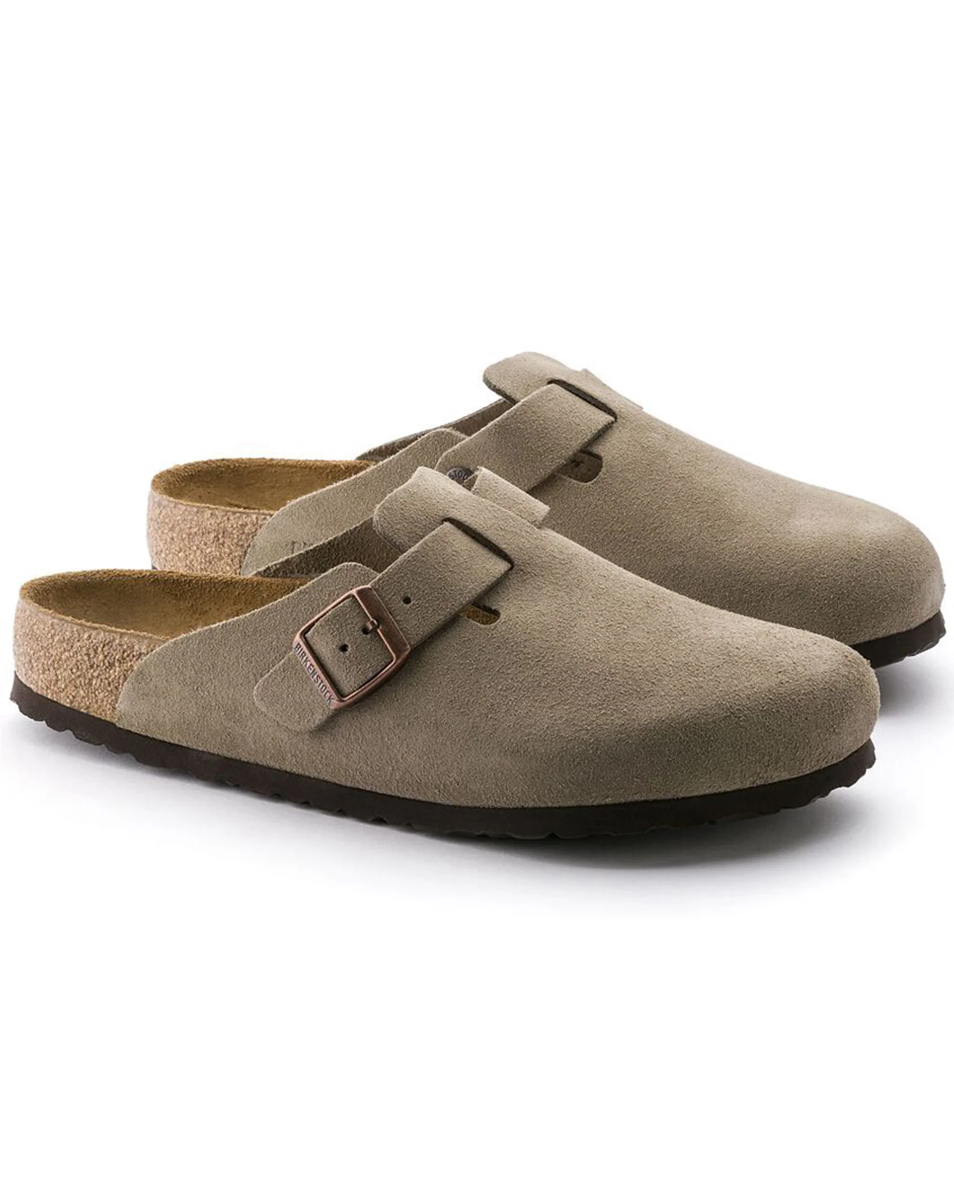 Boston Soft Footbed Suede Leather (Narrow) - Taupe - Image 6